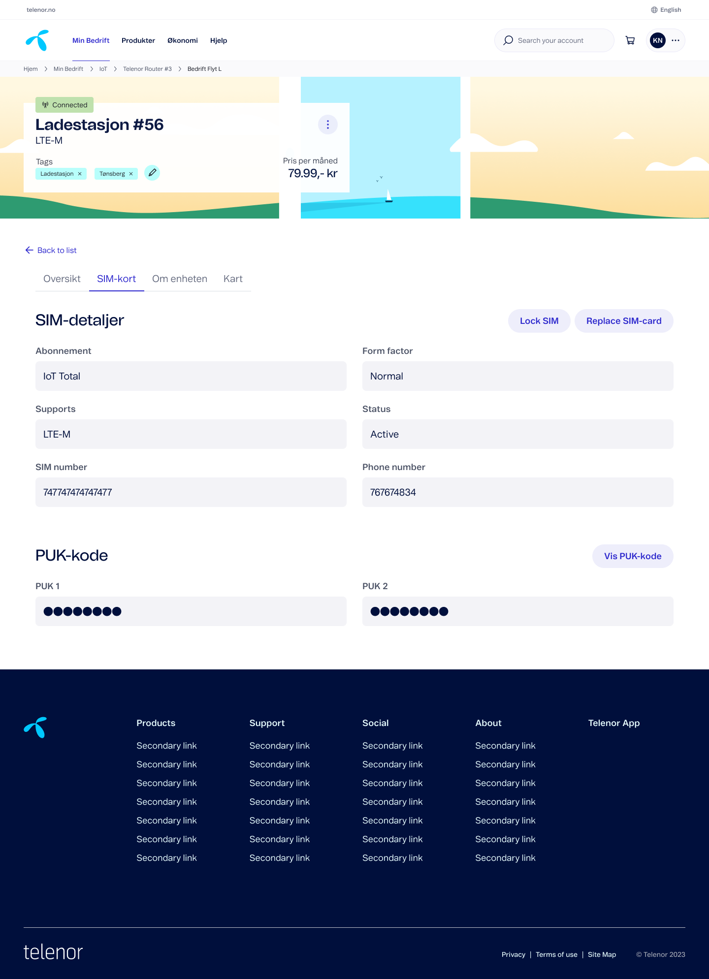 Device information - SIM-information