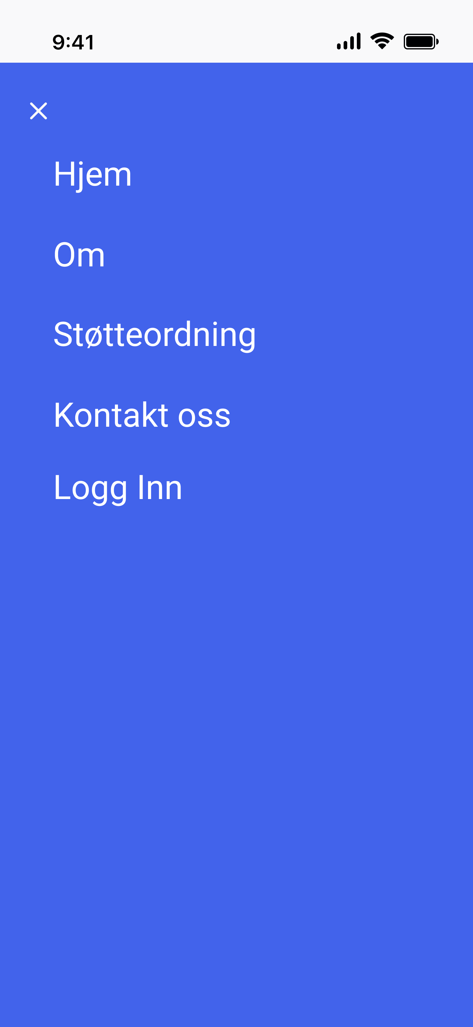 Hamburger menu - Mobile
