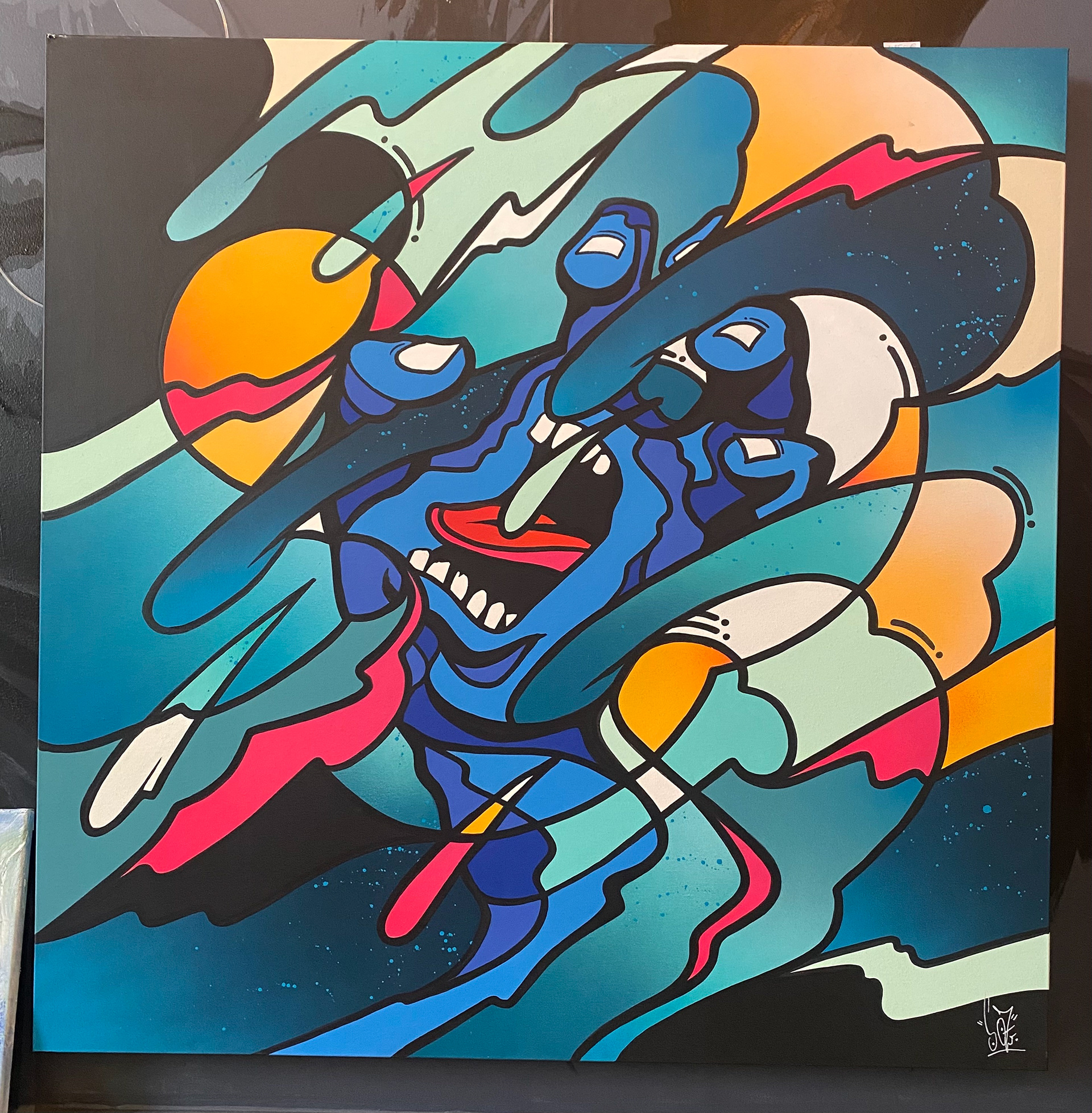 SCREAMINTHEWAVE Sreaming hand, 100CM X 100CM 1750€