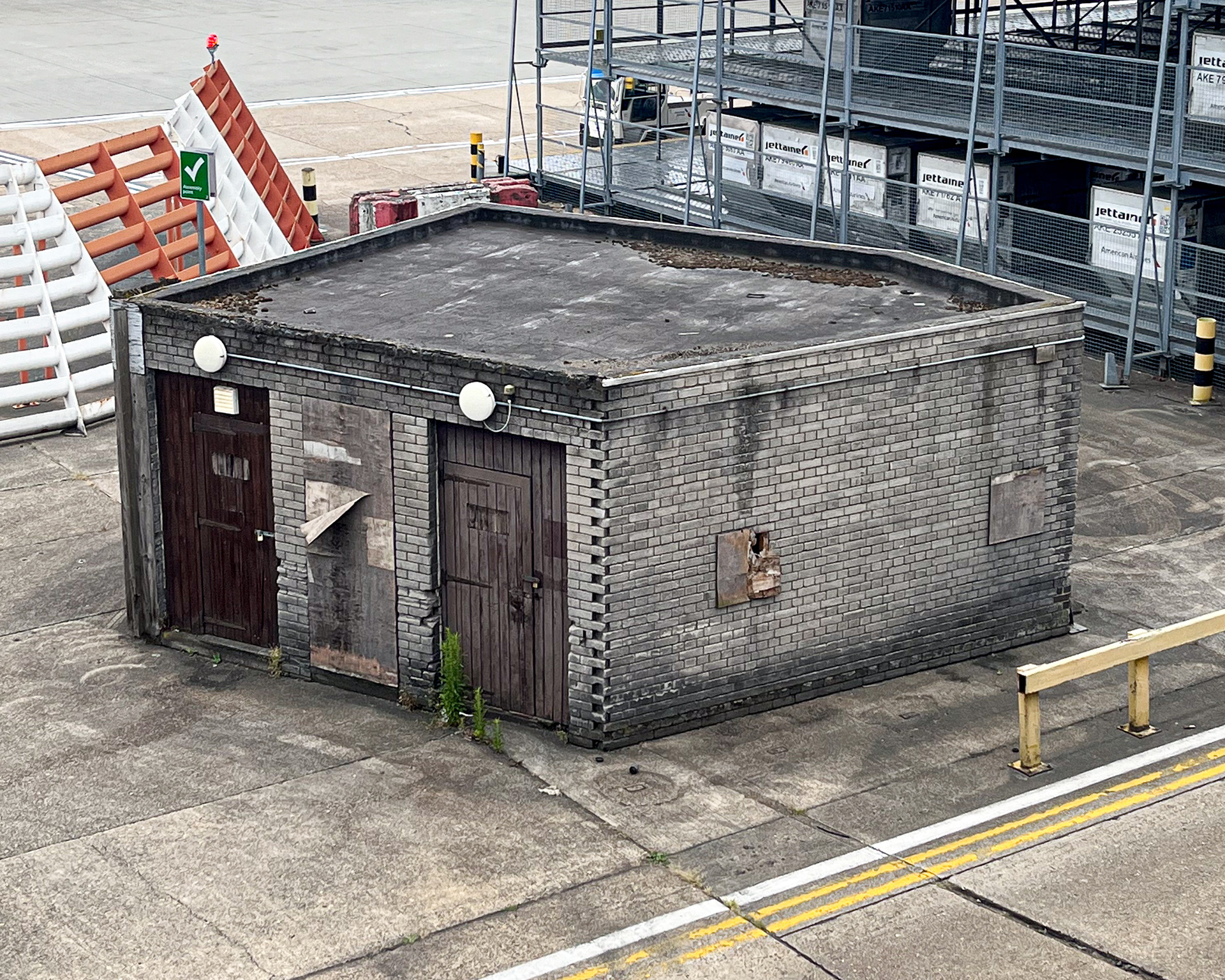 Mysterious bunker on the tarmac
