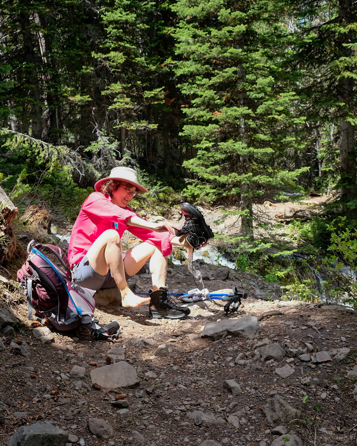 After crossing the creek