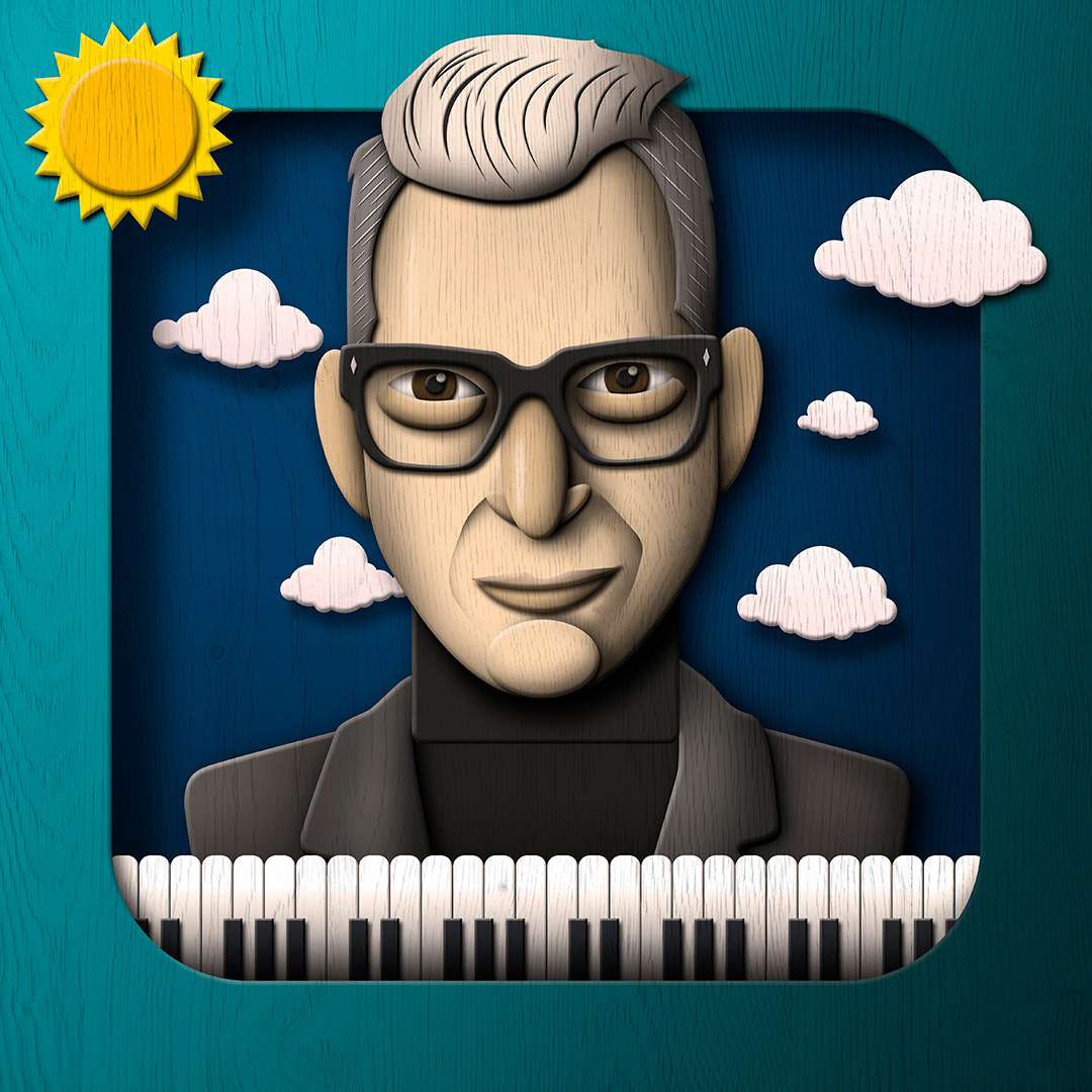 Jeff Goldblum (Ilustración simulando madera en relieve) (2021)
