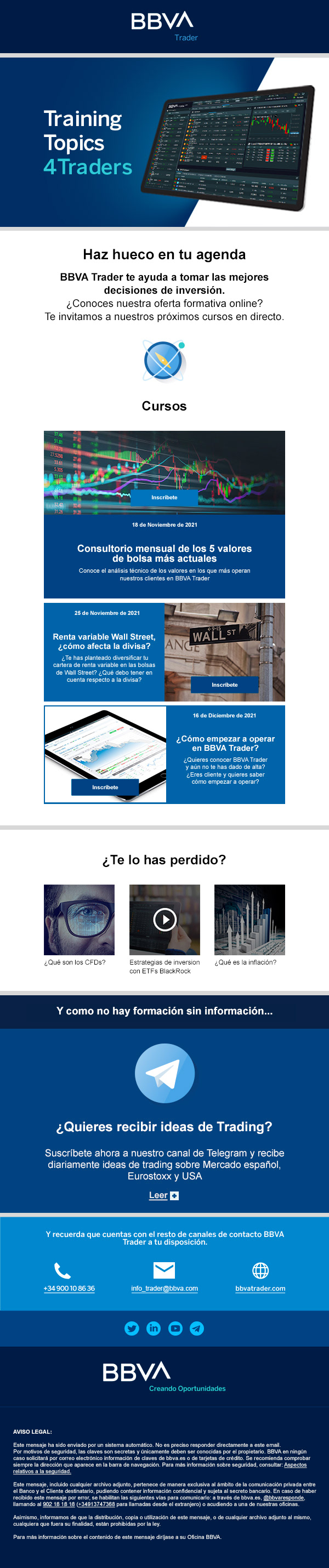 Dirección creativa en Newsletter sobre Trading