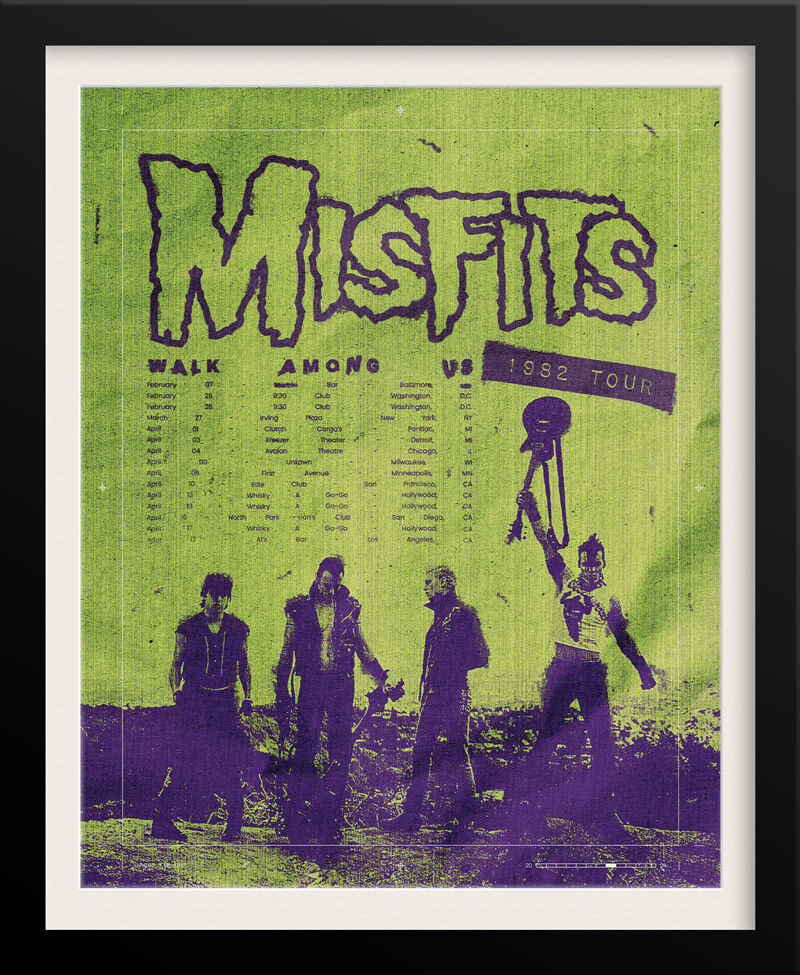 Misfits Walk Among Us 1982 Tour – Vintage-Inspired Concert Poster by Tyler Zent