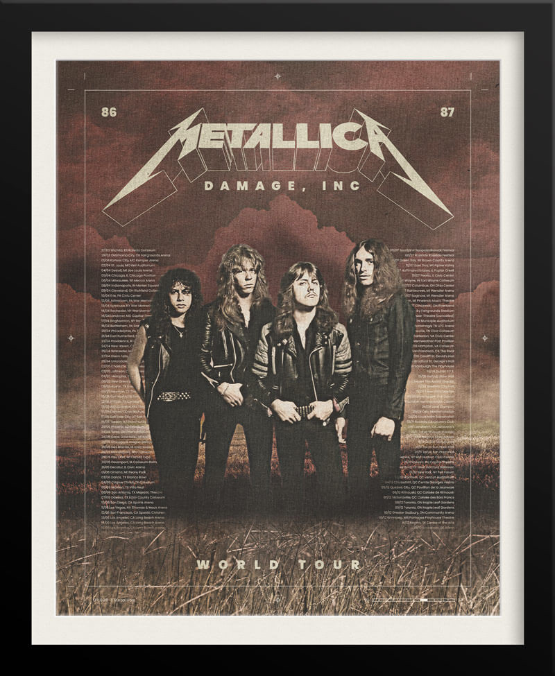Metallica Damage, Inc. Tour – Master of Puppets Variant Concert Poster by Tyler Zent