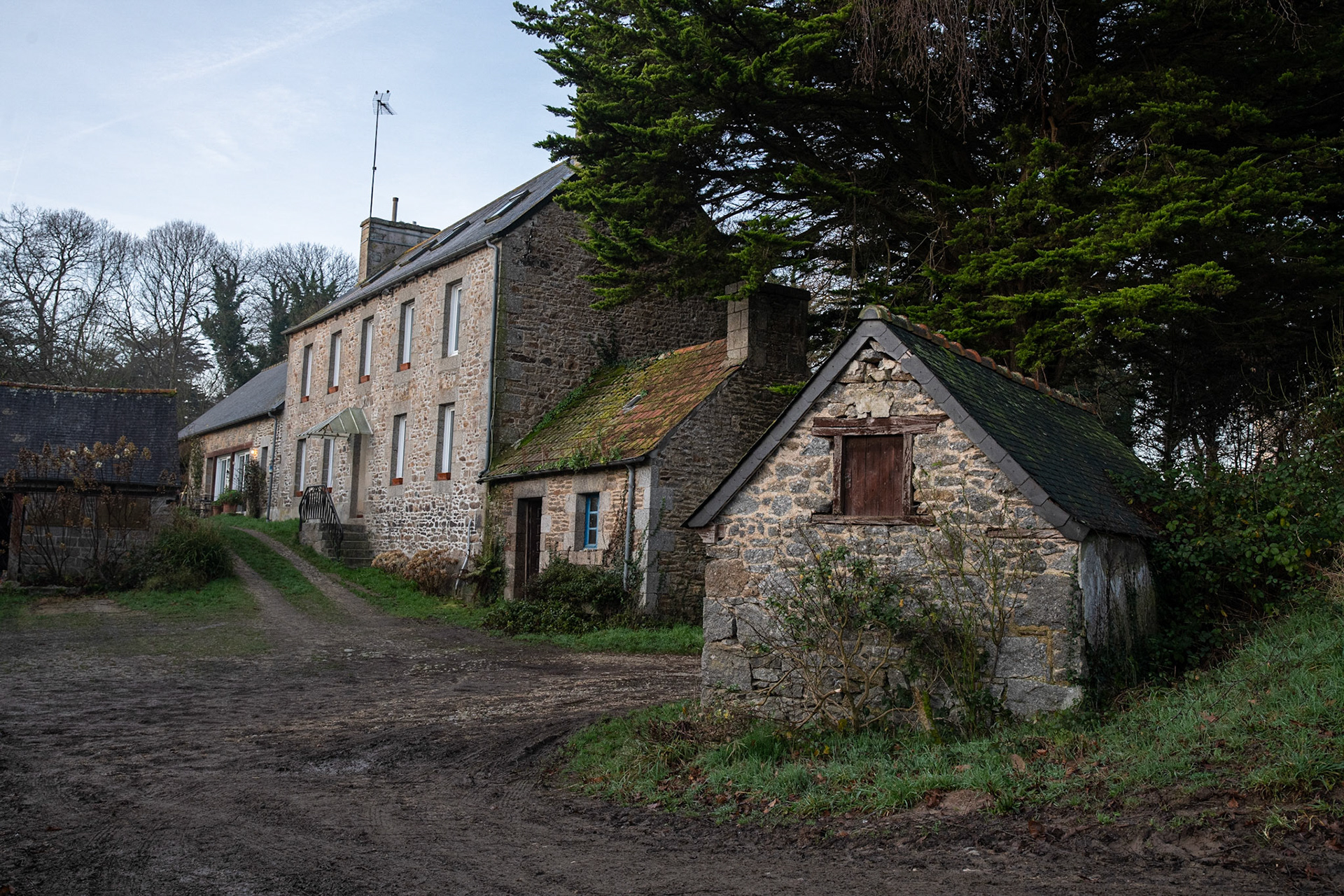 Pascal lives in this house next to the farmhouse