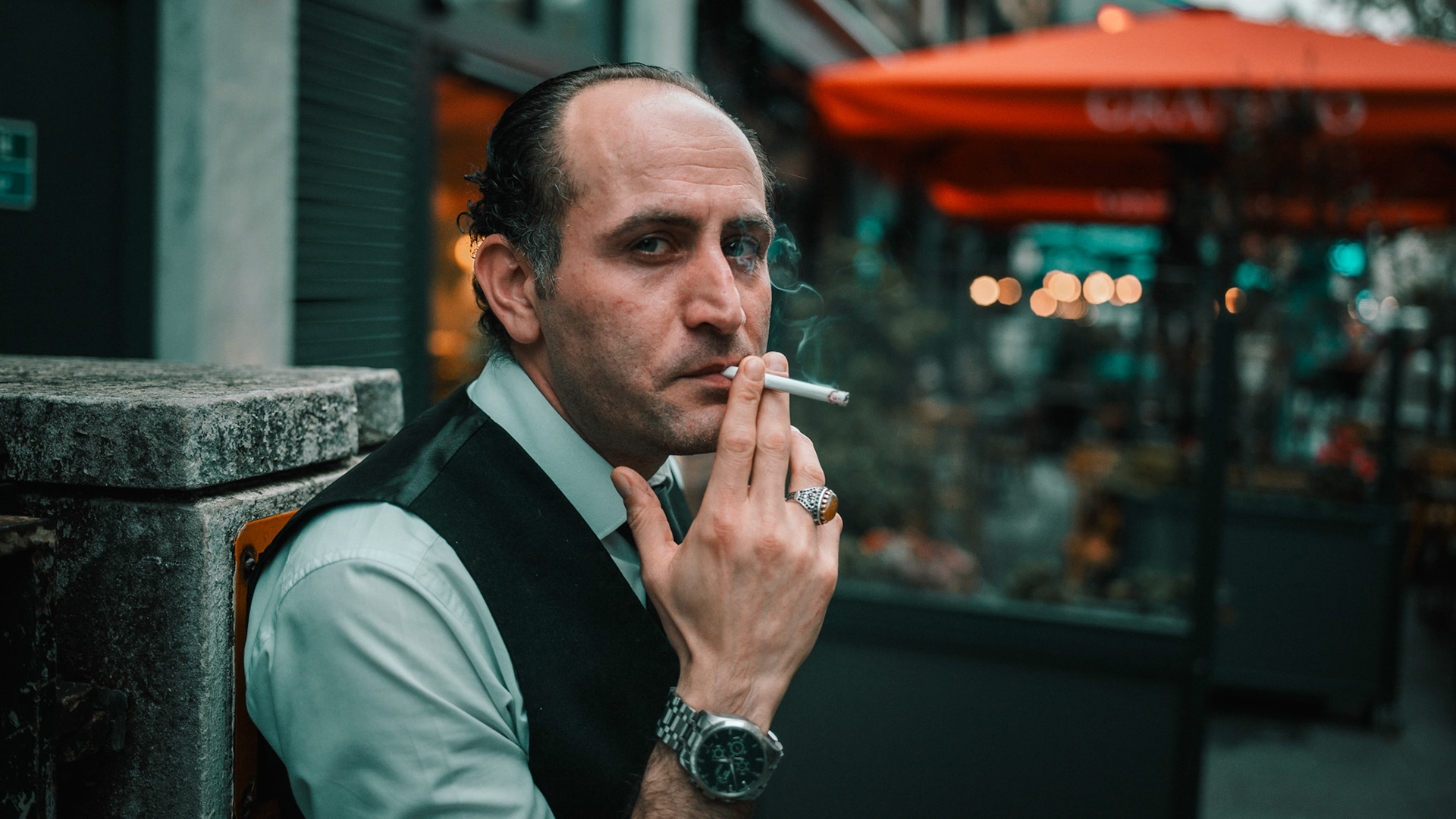 cinematic street photography portrait by Michal Jeck