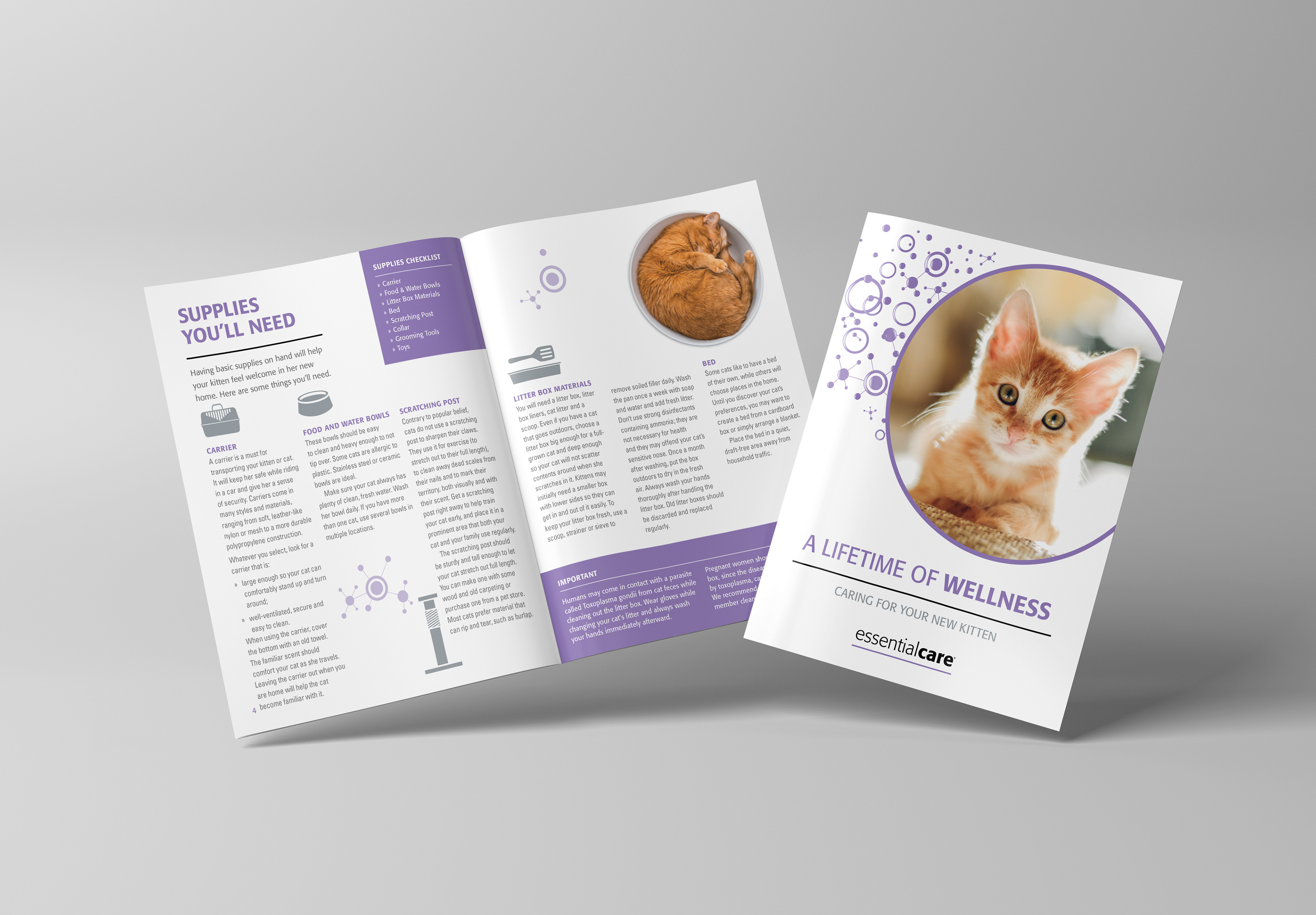 PURINA essentialcare KITTEN GUIDE | COVER + SPREAD