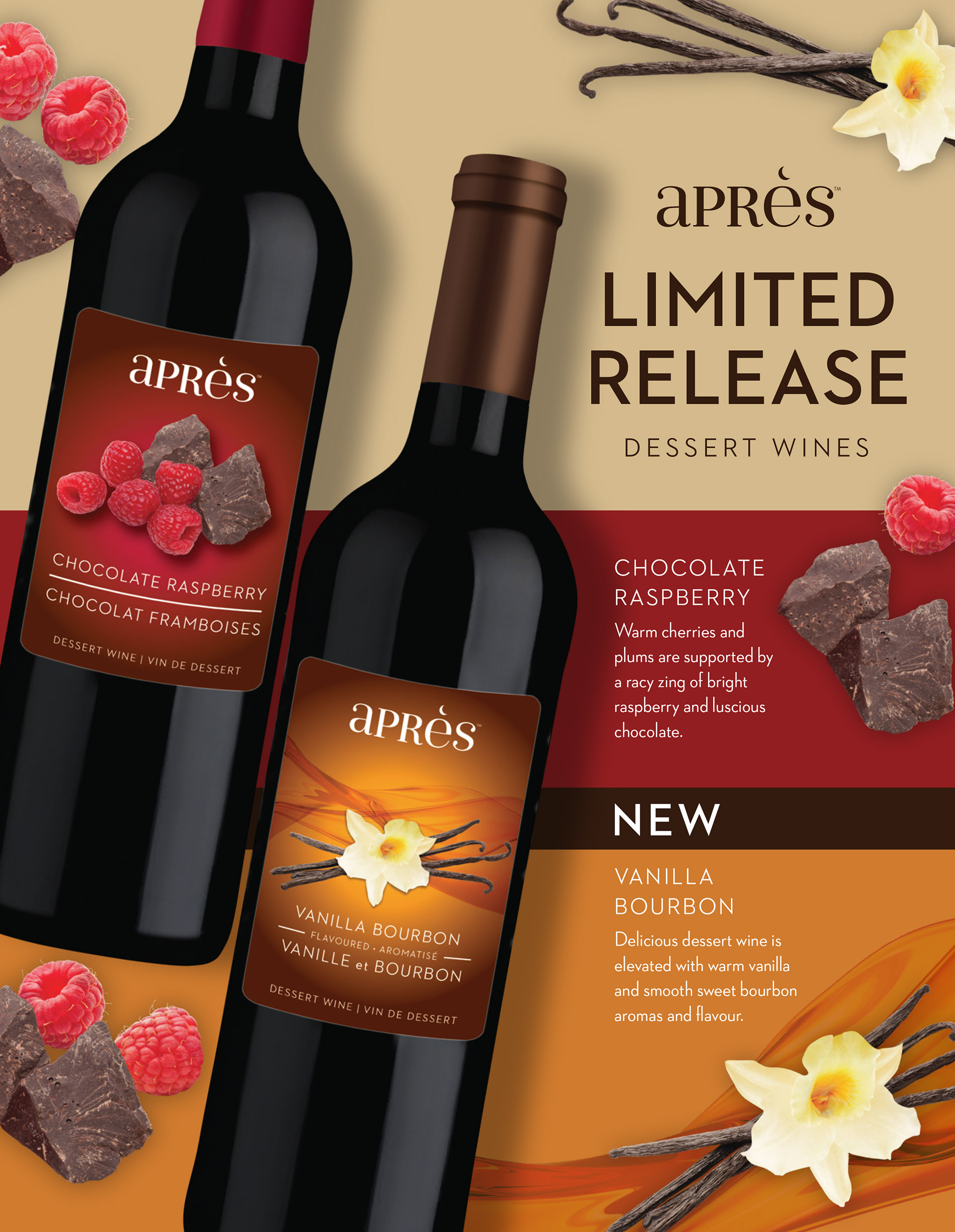 APRÈS | LABEL DESIGNS + FEATURE SHEET