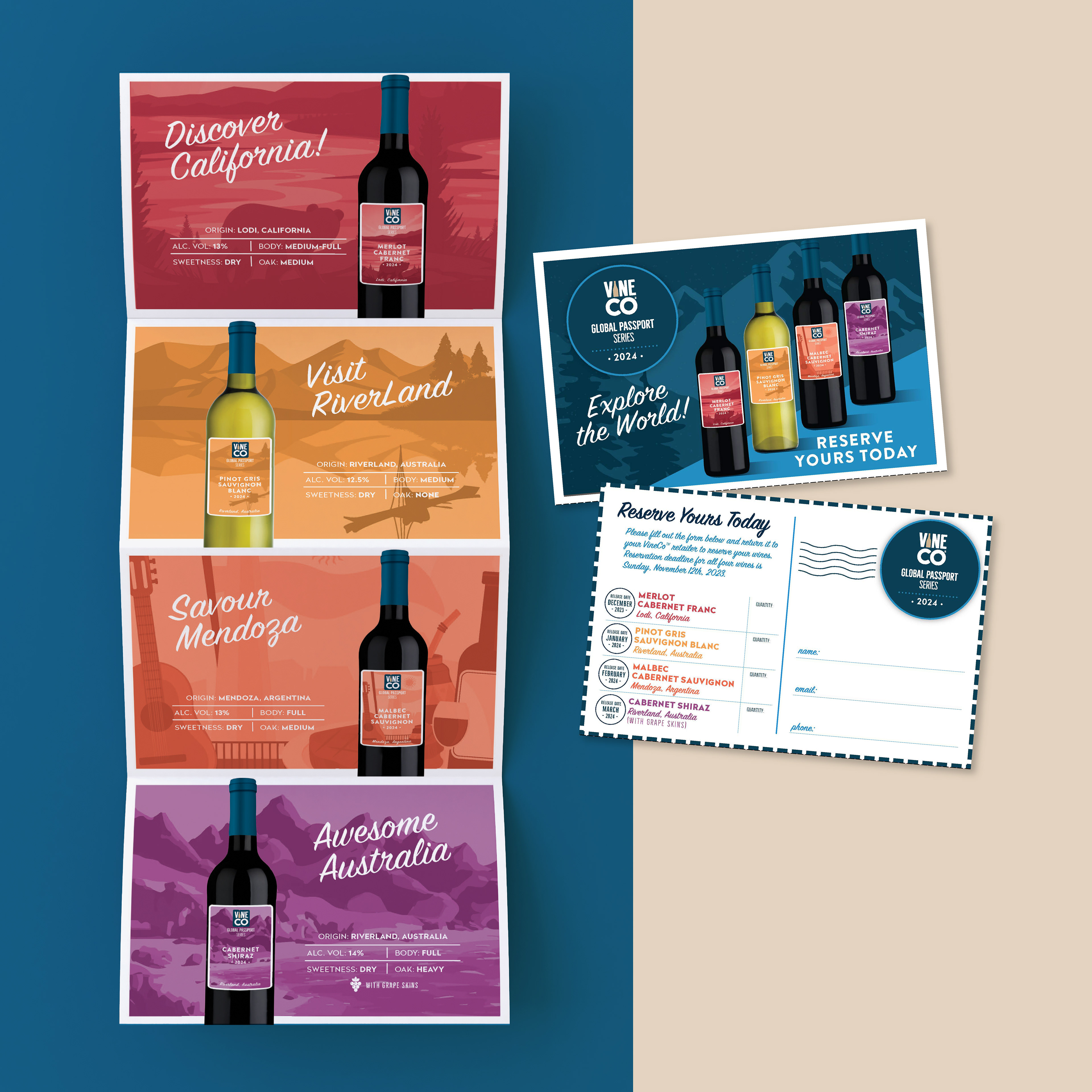VINECO™ GPS POSTCARD MAILER + HANDOUT