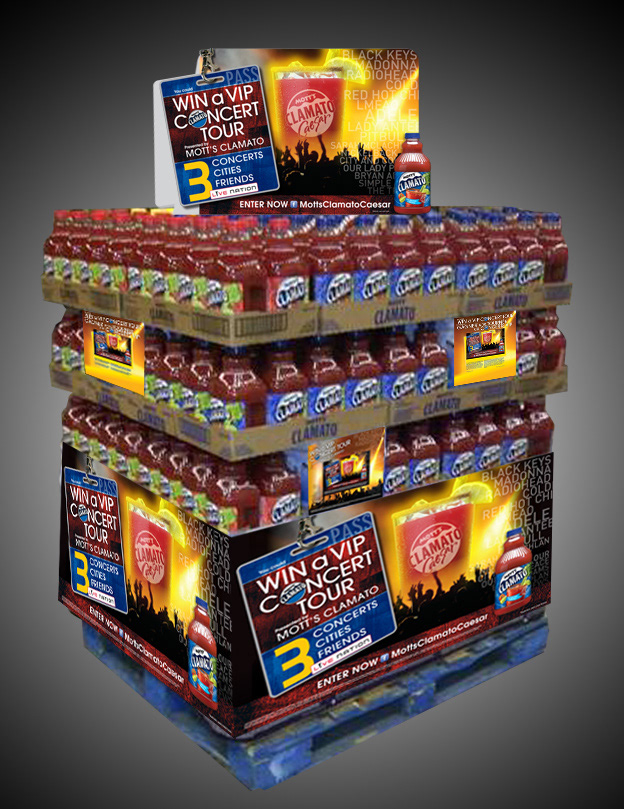 motts clamato VIP concert contest display