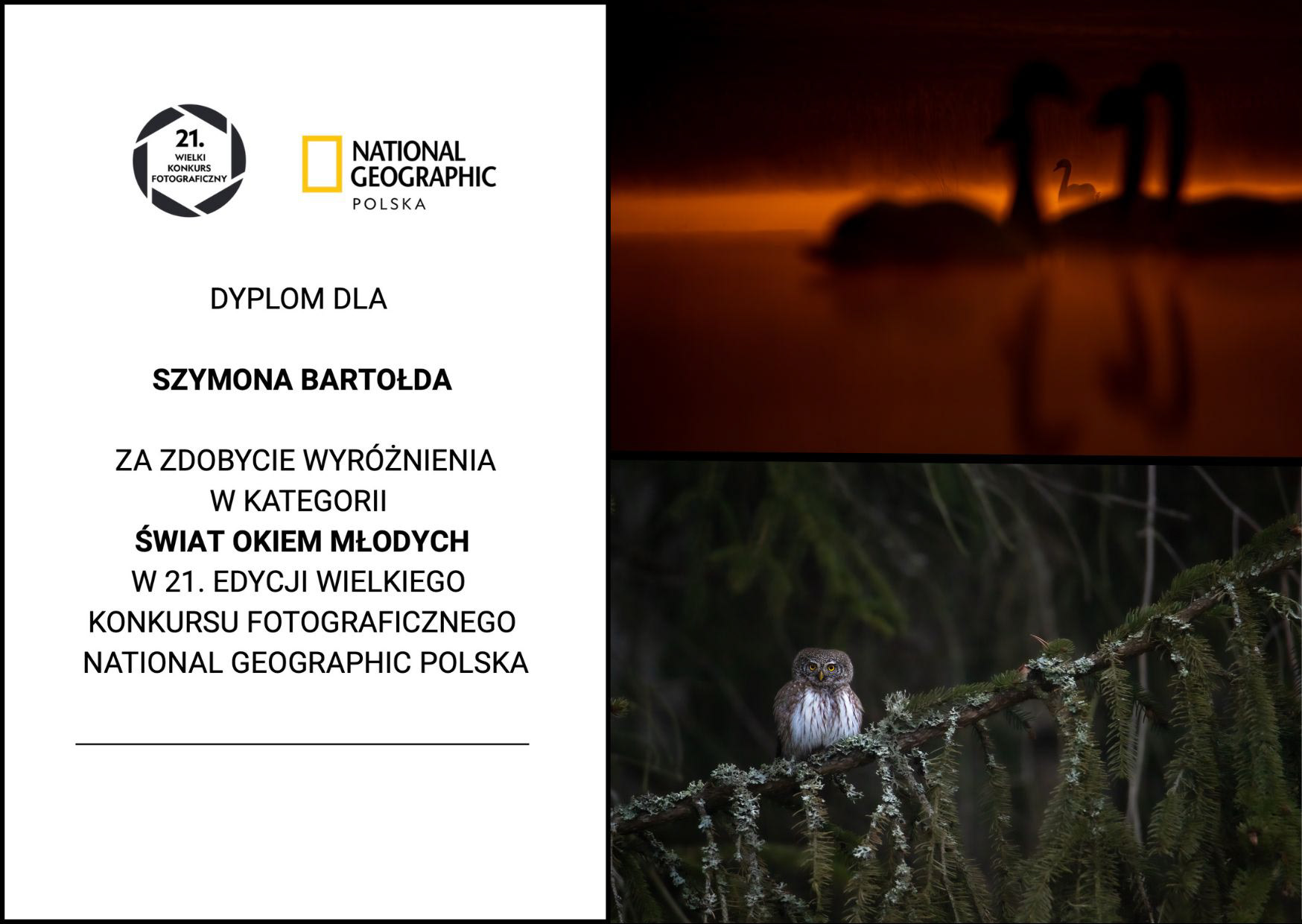 Dwa Wyróżnienia w 21 Wielkim Konkursie Fotograficznym Natgeo