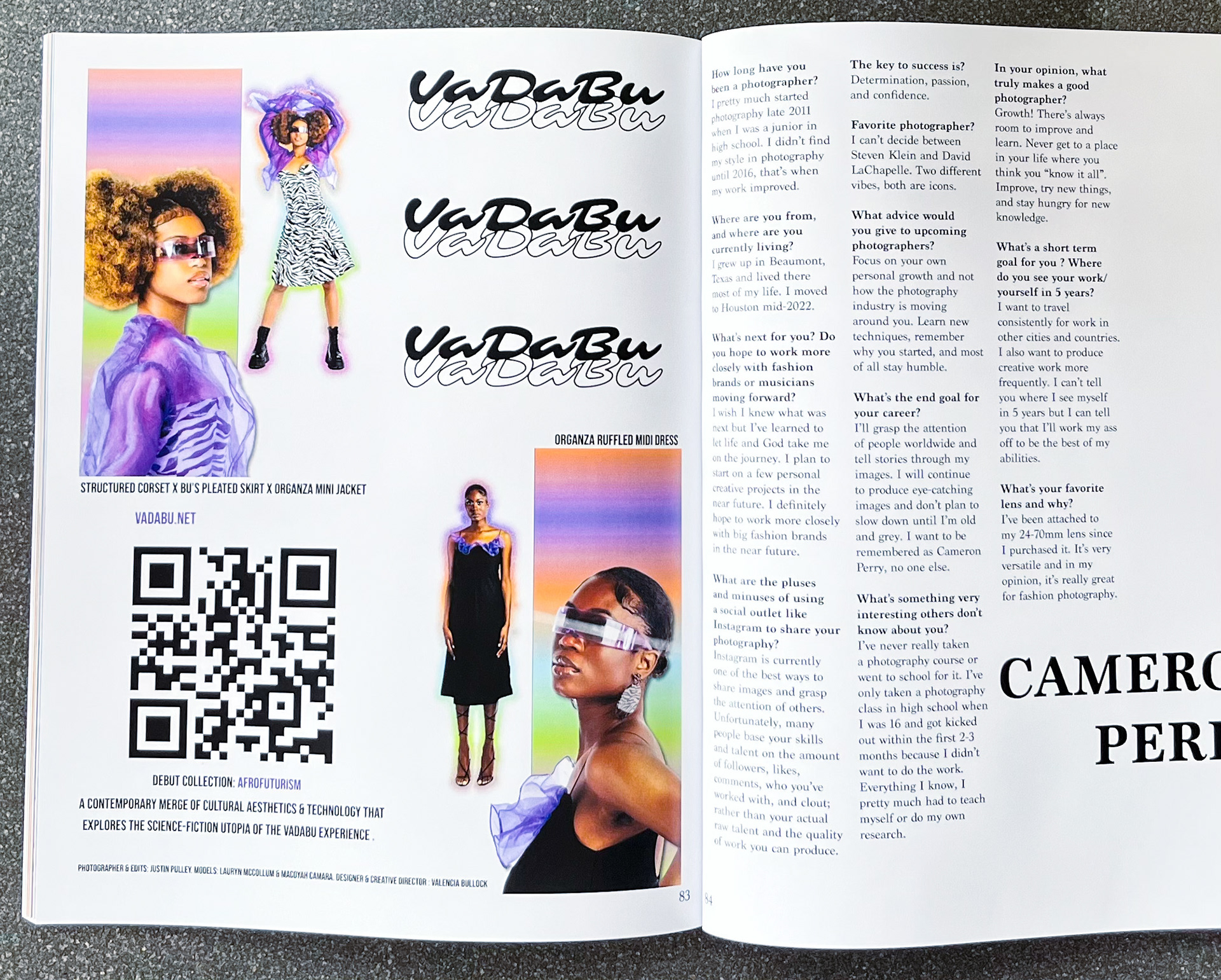 VaDaBu campaign ad in CreativeFACE magazine- Issue 3 - Summer 2022