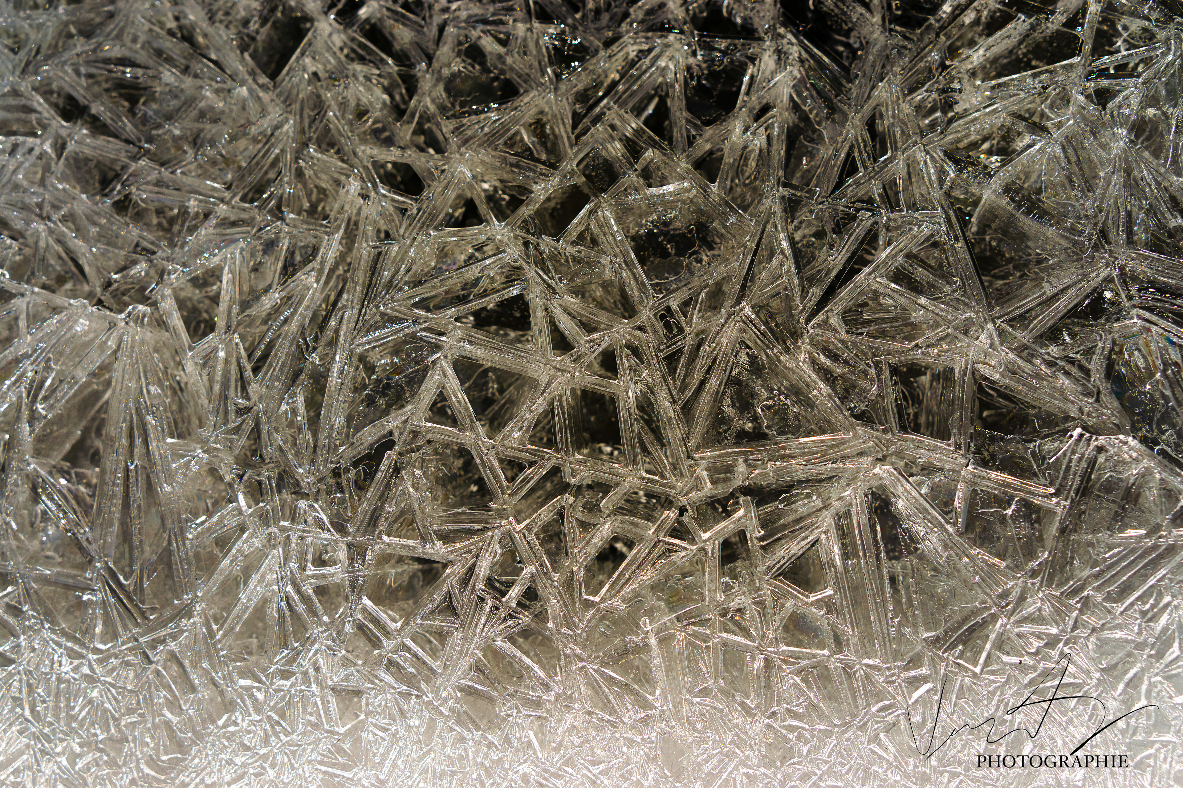 Couleur naturelle de la glace capturée à ce moment précis