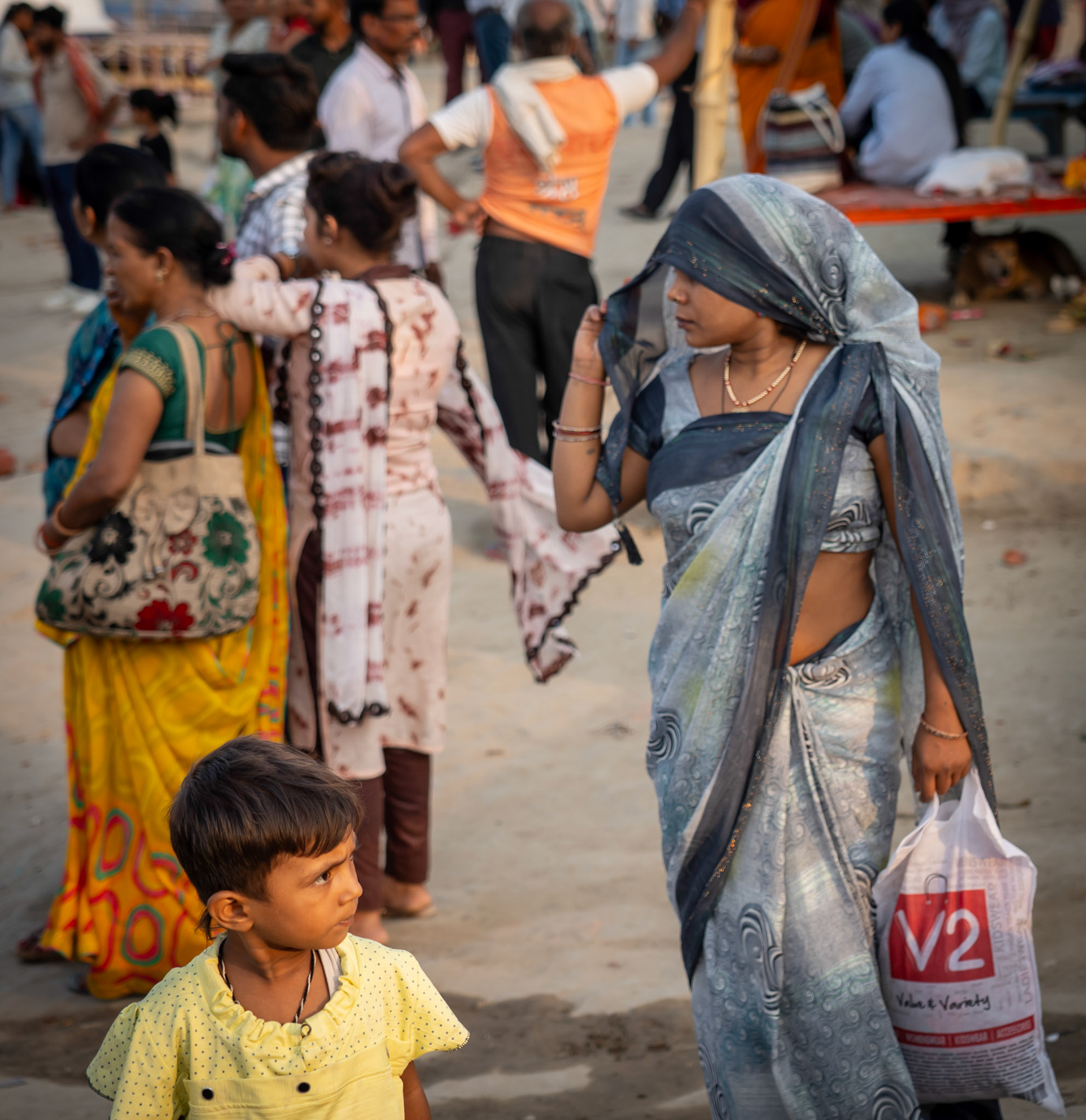 Shopping by the Ganges in Varanasi