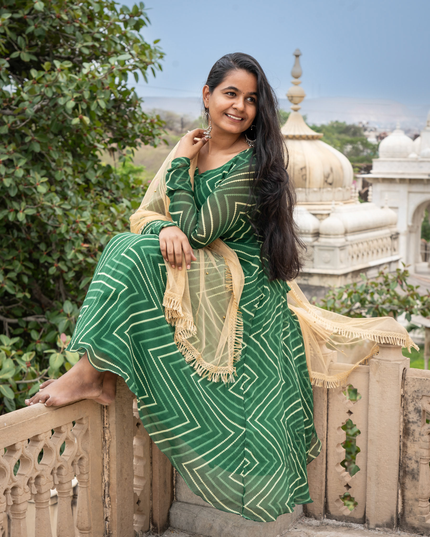 She asked me to take her picture - Royal Gaitor Tumbas Jaipur