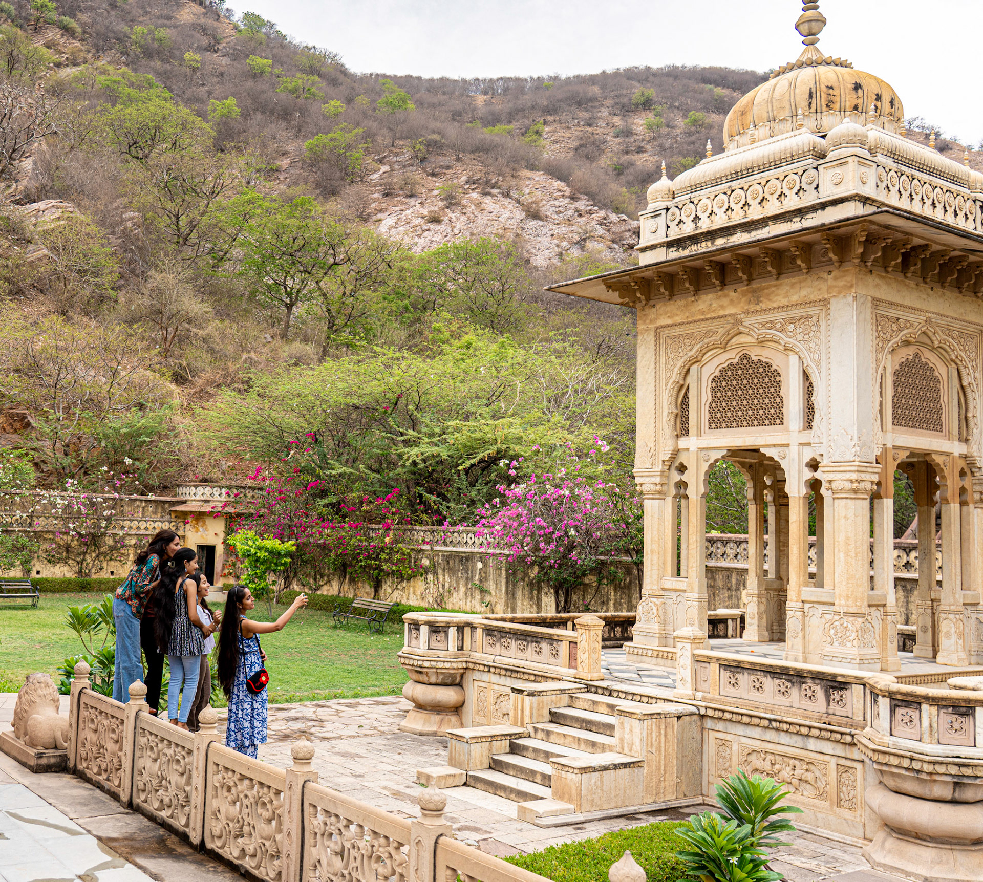 Selfies at Royal Gaitor Tumbas Jaipur