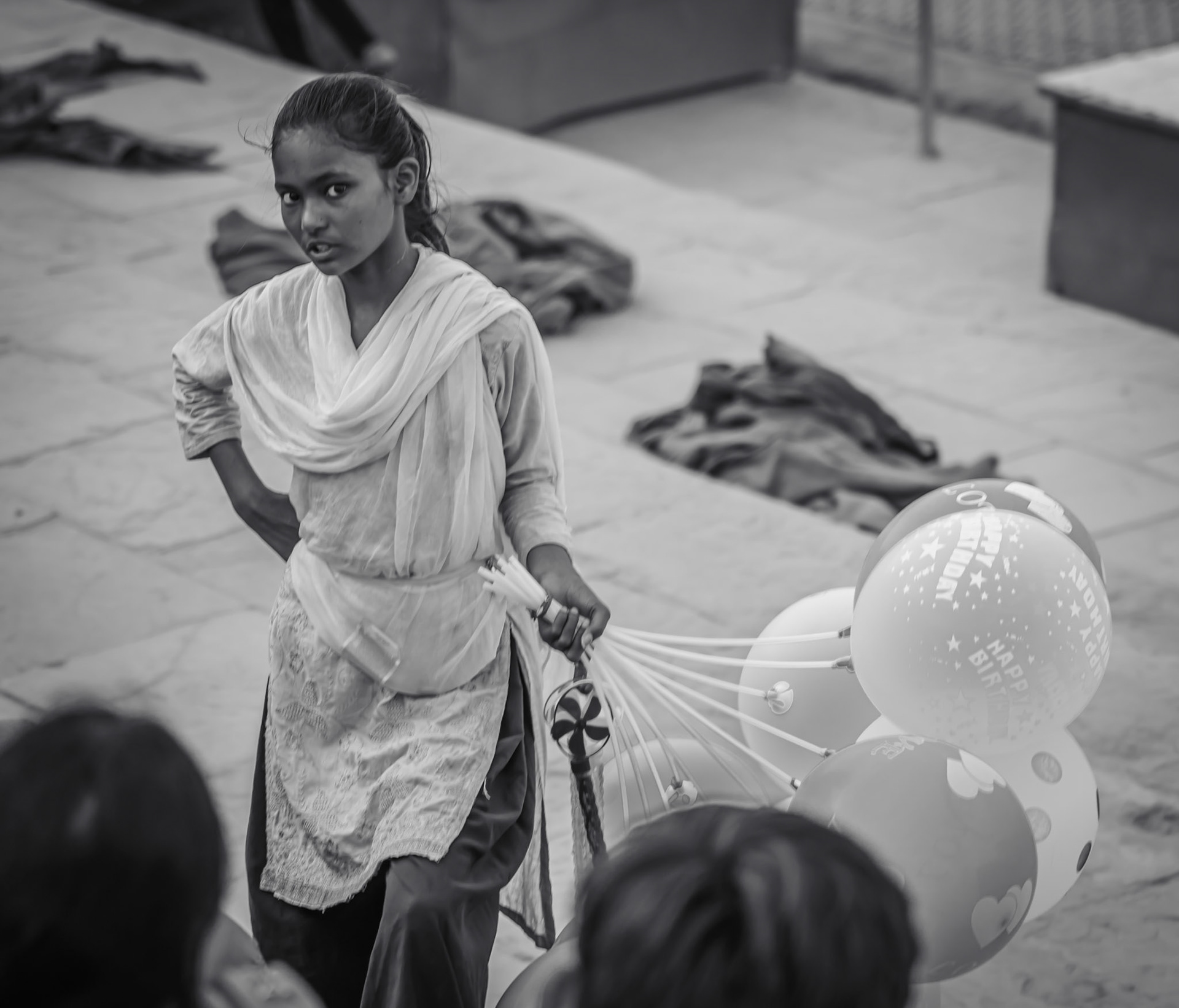 Selling Balloons by the Ganges in Varanasi