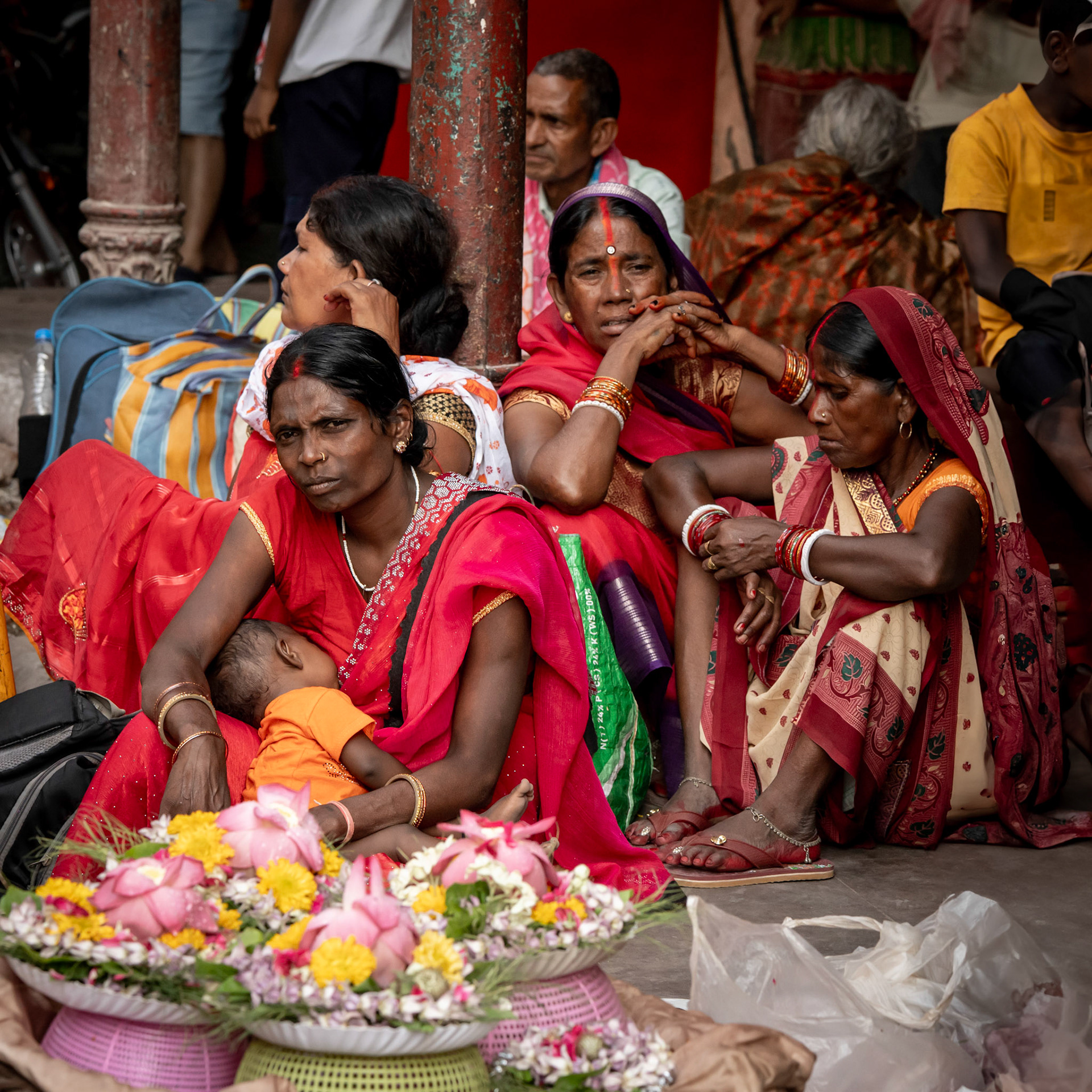 Selling offerings in Varanasi