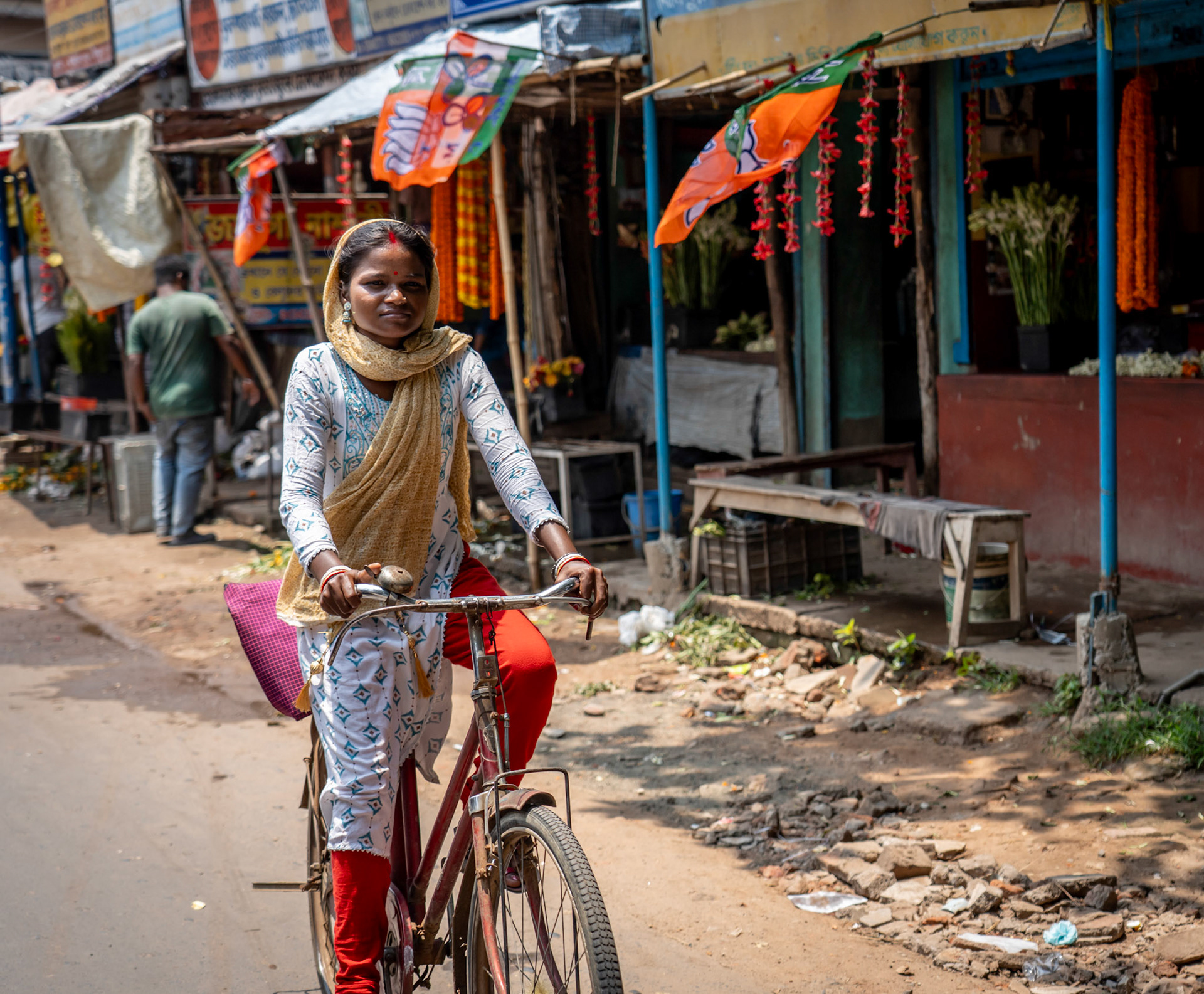 Bike ride in Santiniketan