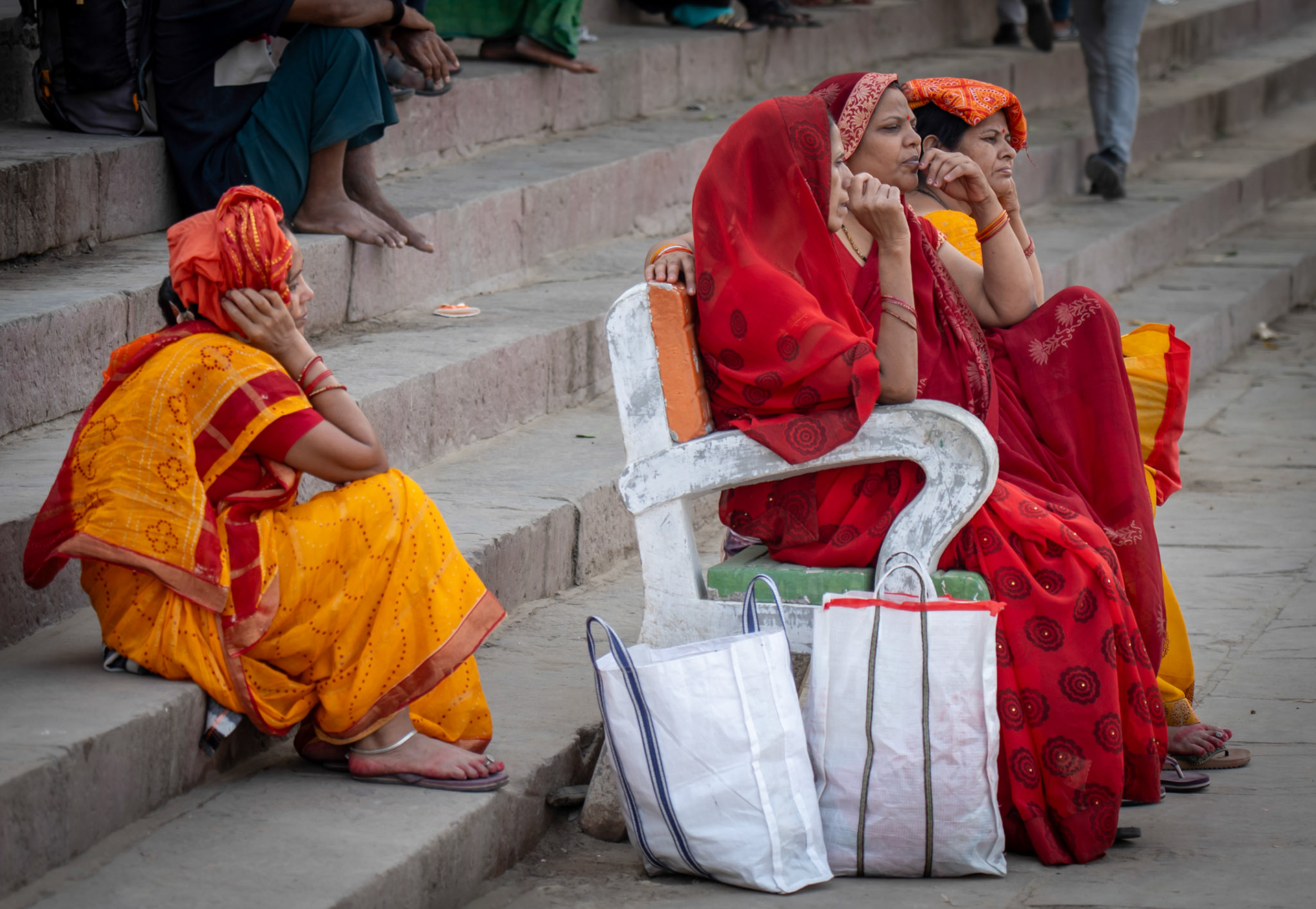 Banished from the bench by the Ganges in Varanasi