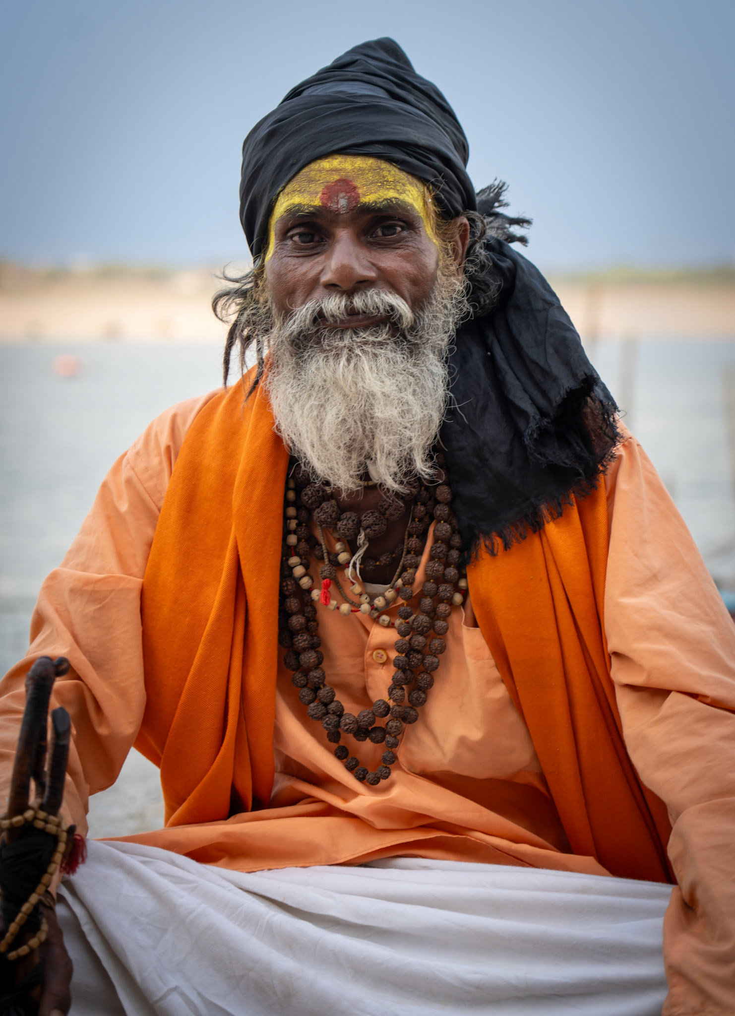 Sadhu by the Ganges in Varanasi