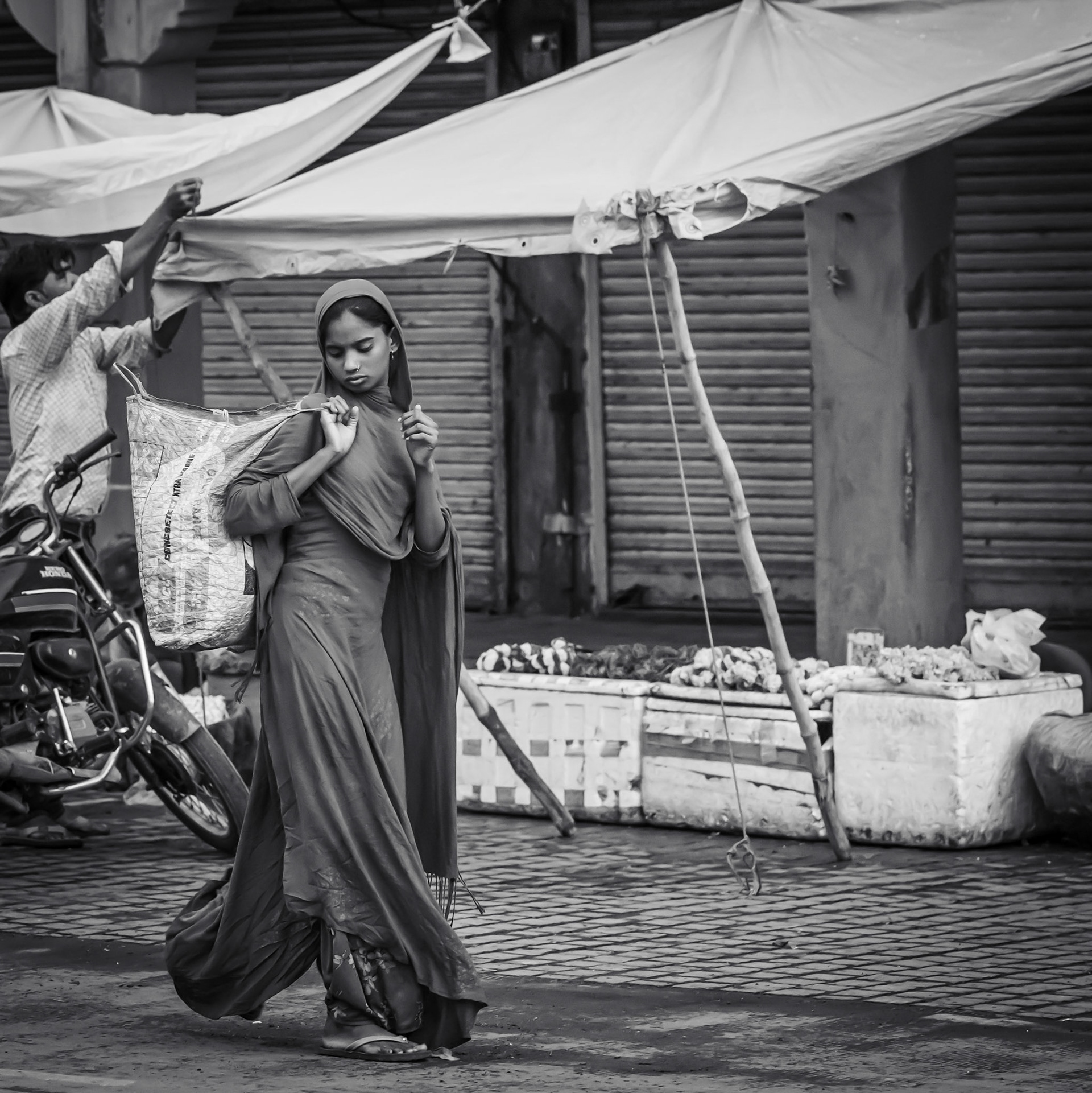 Early morning shopping in Jaipur