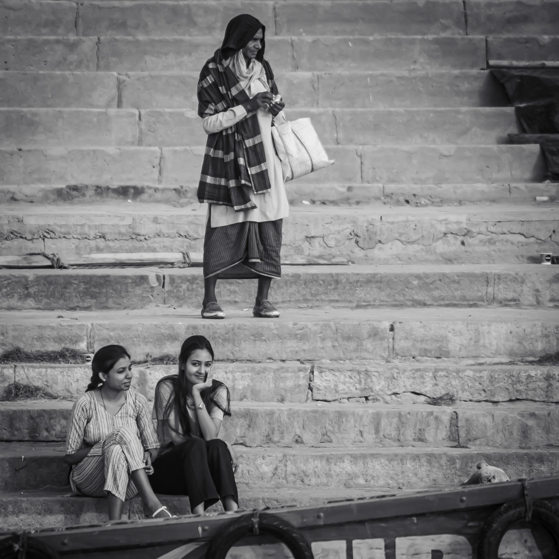 I got a smile by the Ganges in Varanasi