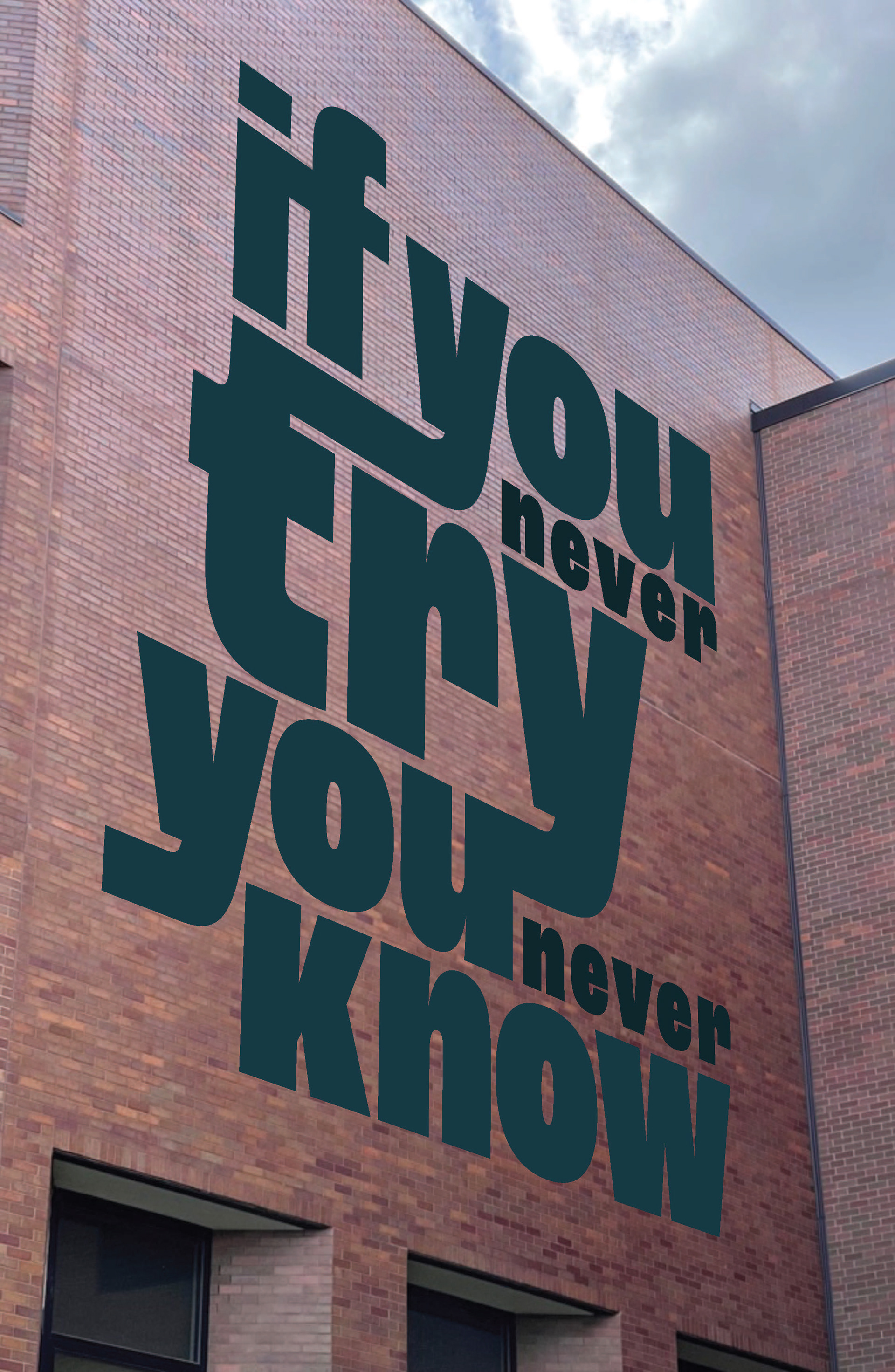 Typographic Mural on the RIT Campus.