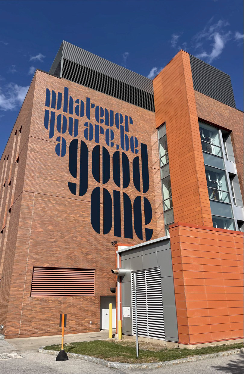 Typographic Mural on the RIT Campus.