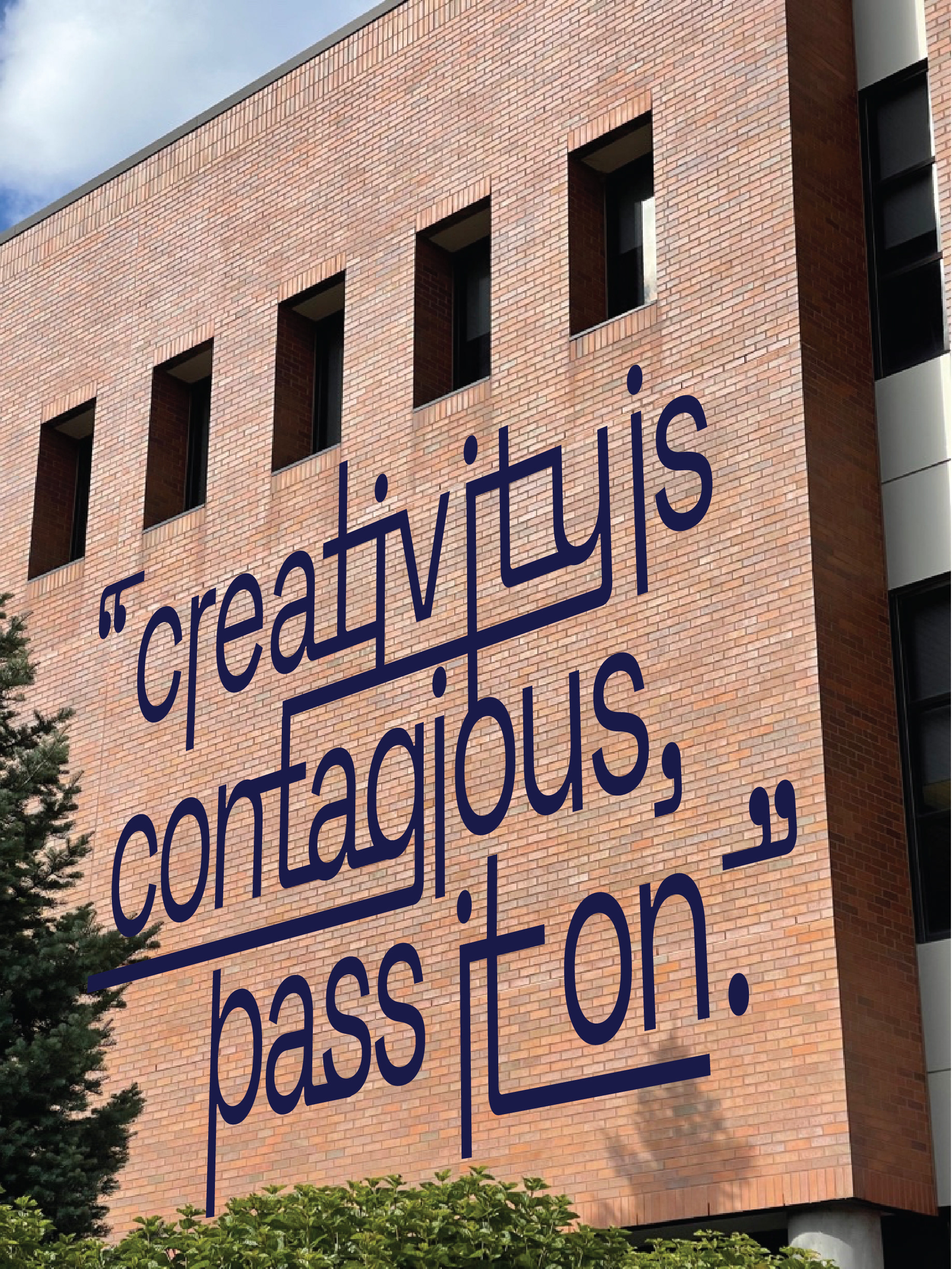 Typographic Mural on the RIT Campus.