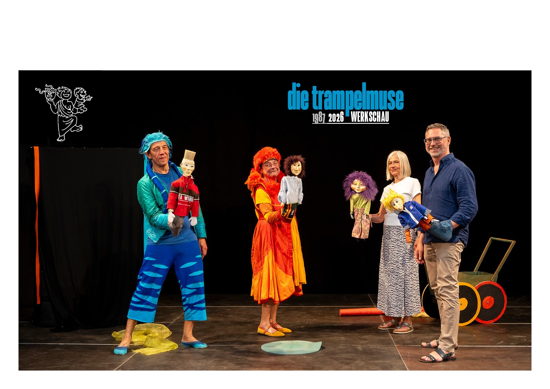 Christl Feiler und Stefan Stefinslky mit Ulrike Tümmler-Wanger und  Stefan Port von Kibs e.V. im Fachgespräch vor der Aufführung