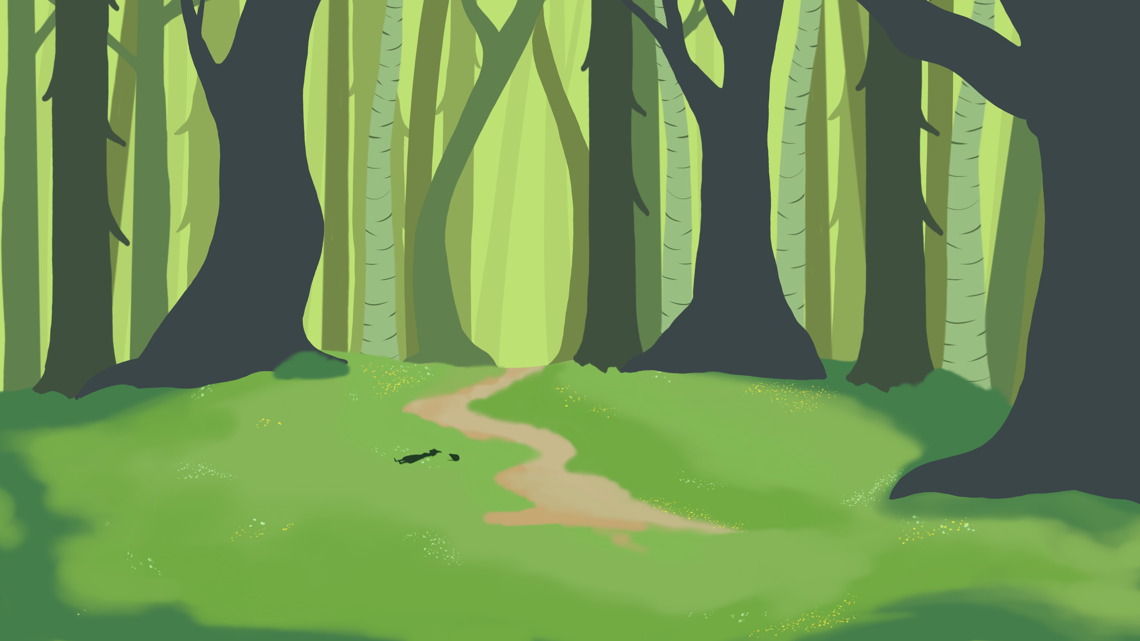 Created for the background elements of my short animated film, The Stubborn Sprout