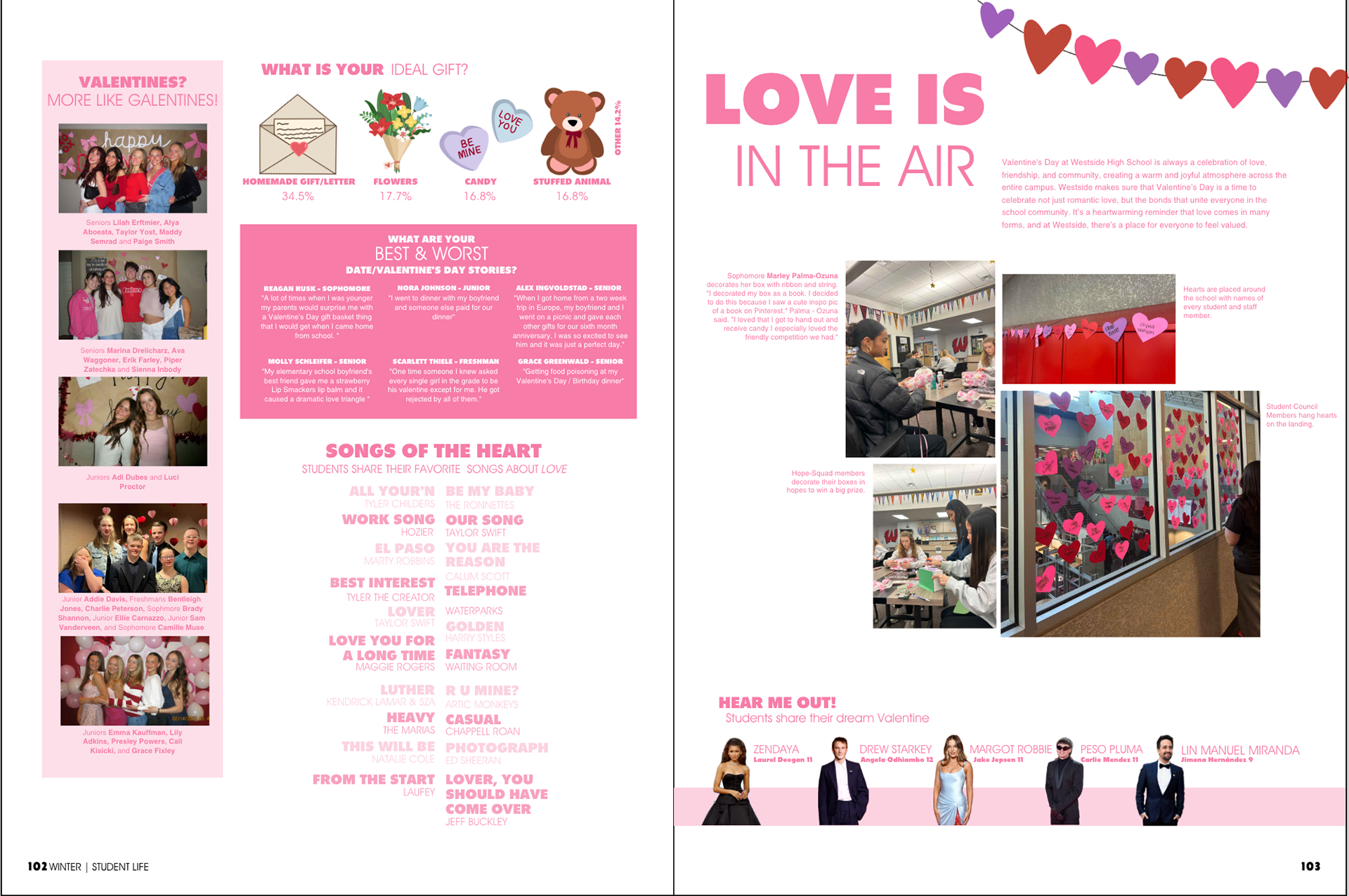 Love Is In The Air, Valentines? More Like Galentines!, Songs Of The Heart