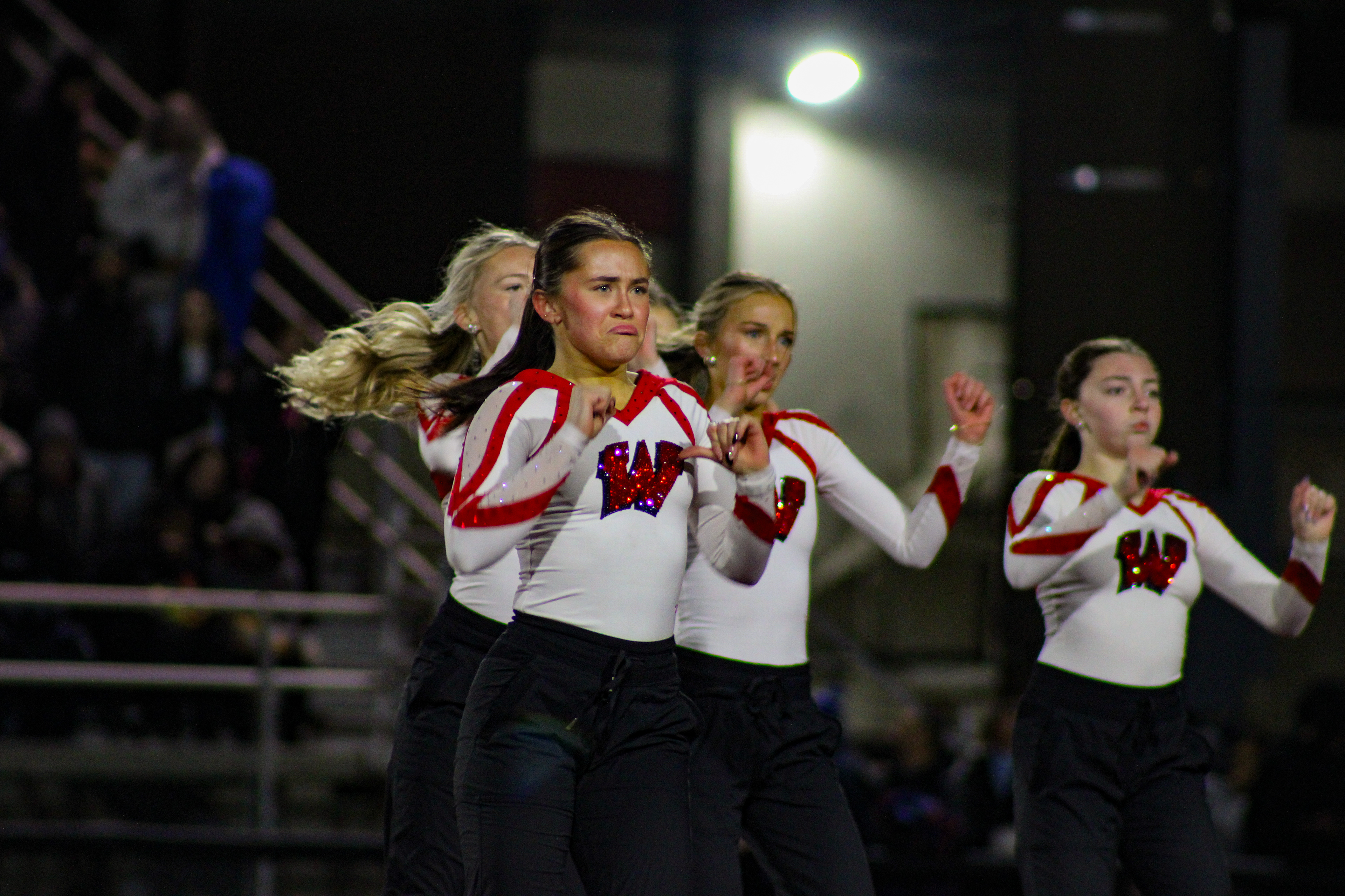 Senior Logan Carl leads the Varsity Dance Team in their classic 'Game Day' Hip-Hop.
