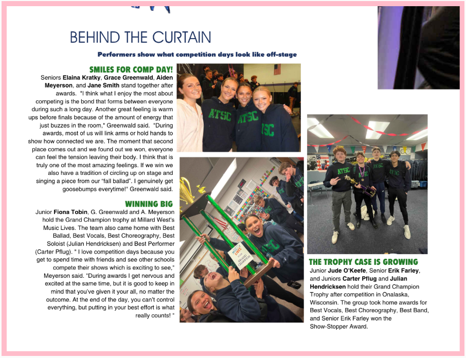 Side Mod Show Choir Spread 2024/2025 Yearbook