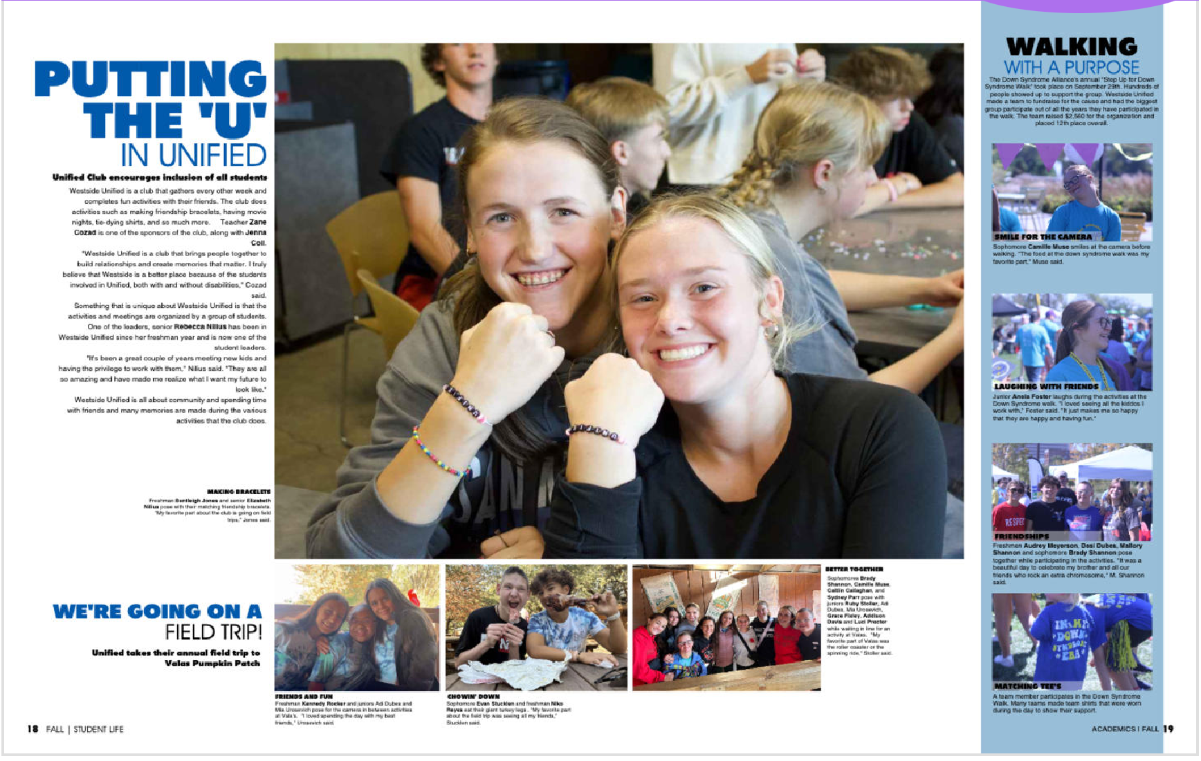 Westside - Unified Club Yearbook Spread