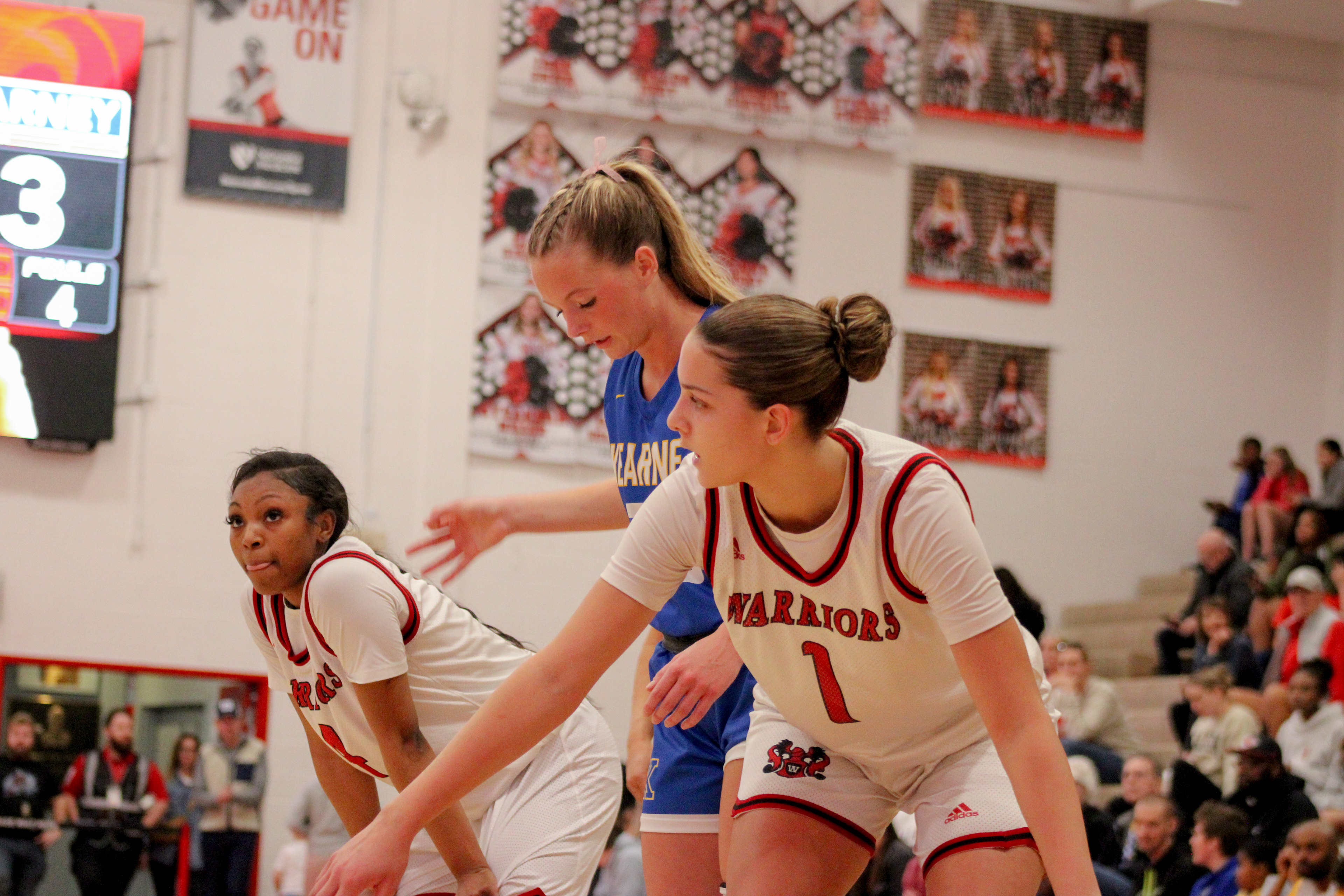 Junior Sanai Foster guards a Kearney player.