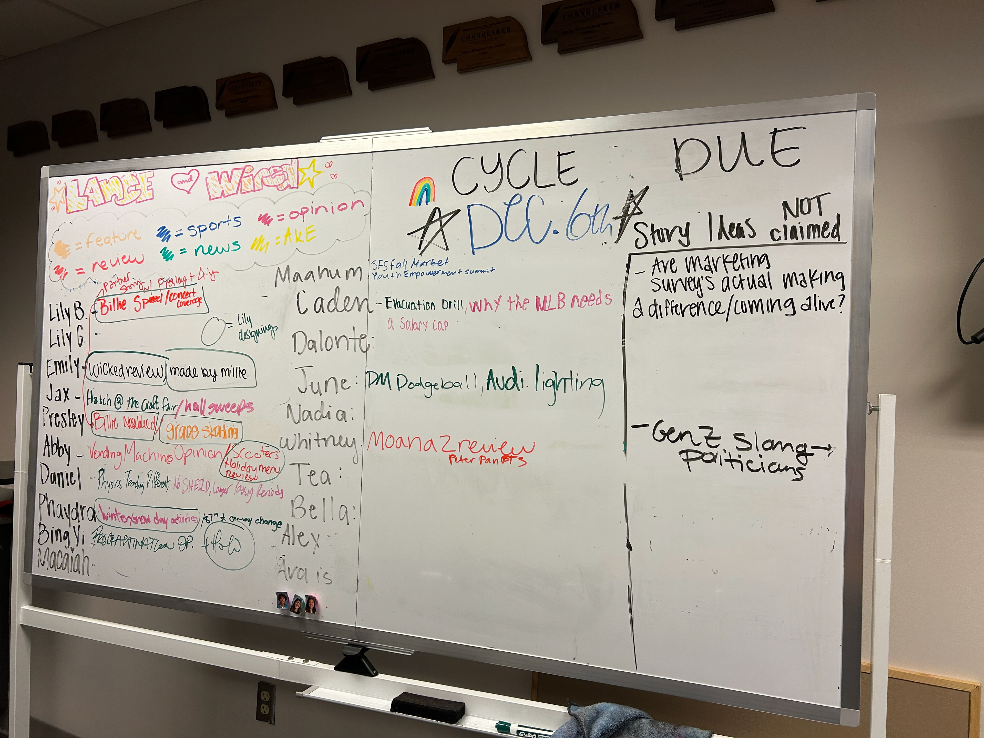 Lance (Newspaper) and Wired assignments and coverage ideas