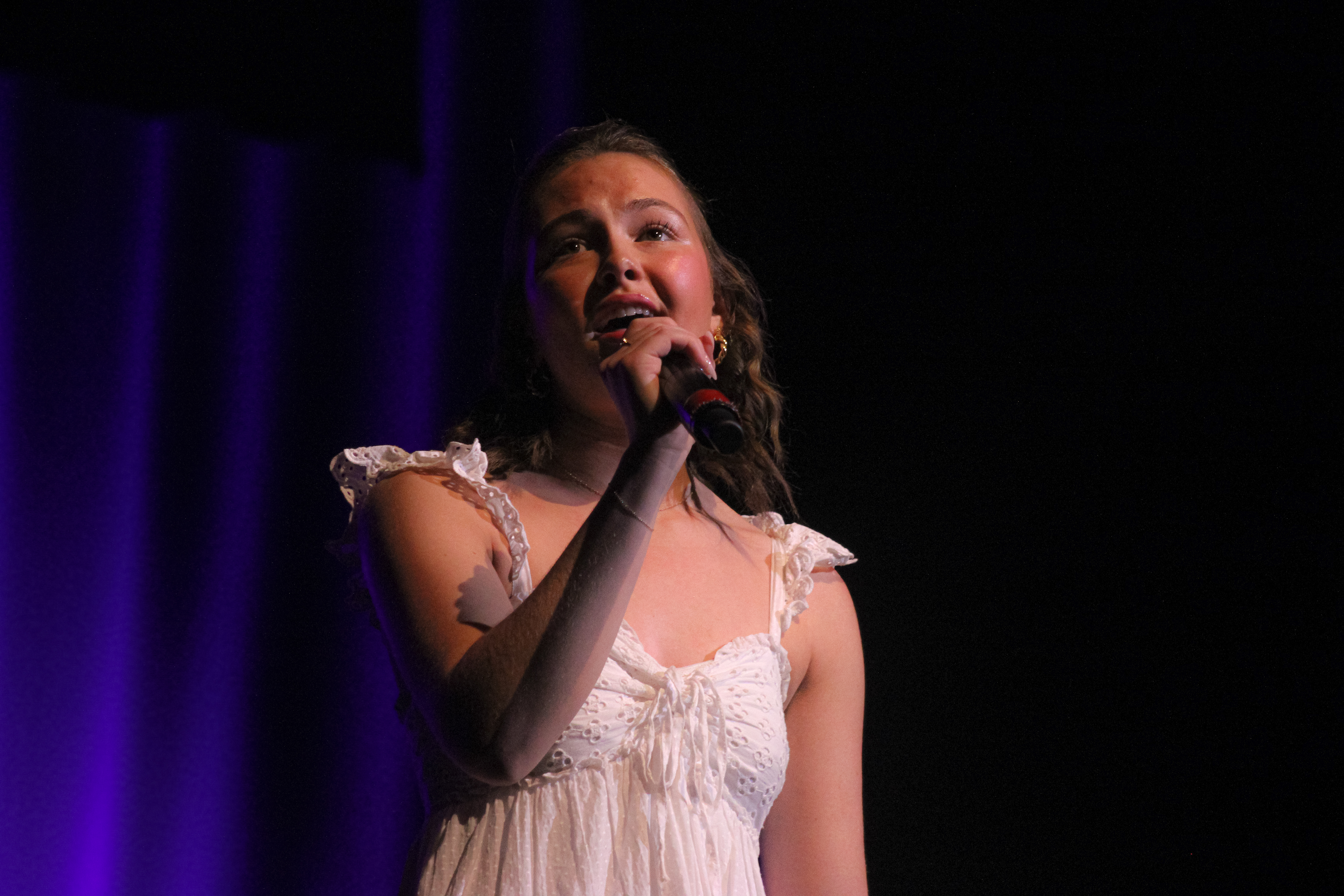 Junior Marlee McIntyre sings "Sunday Love" during the 2024 Cabaret Night.