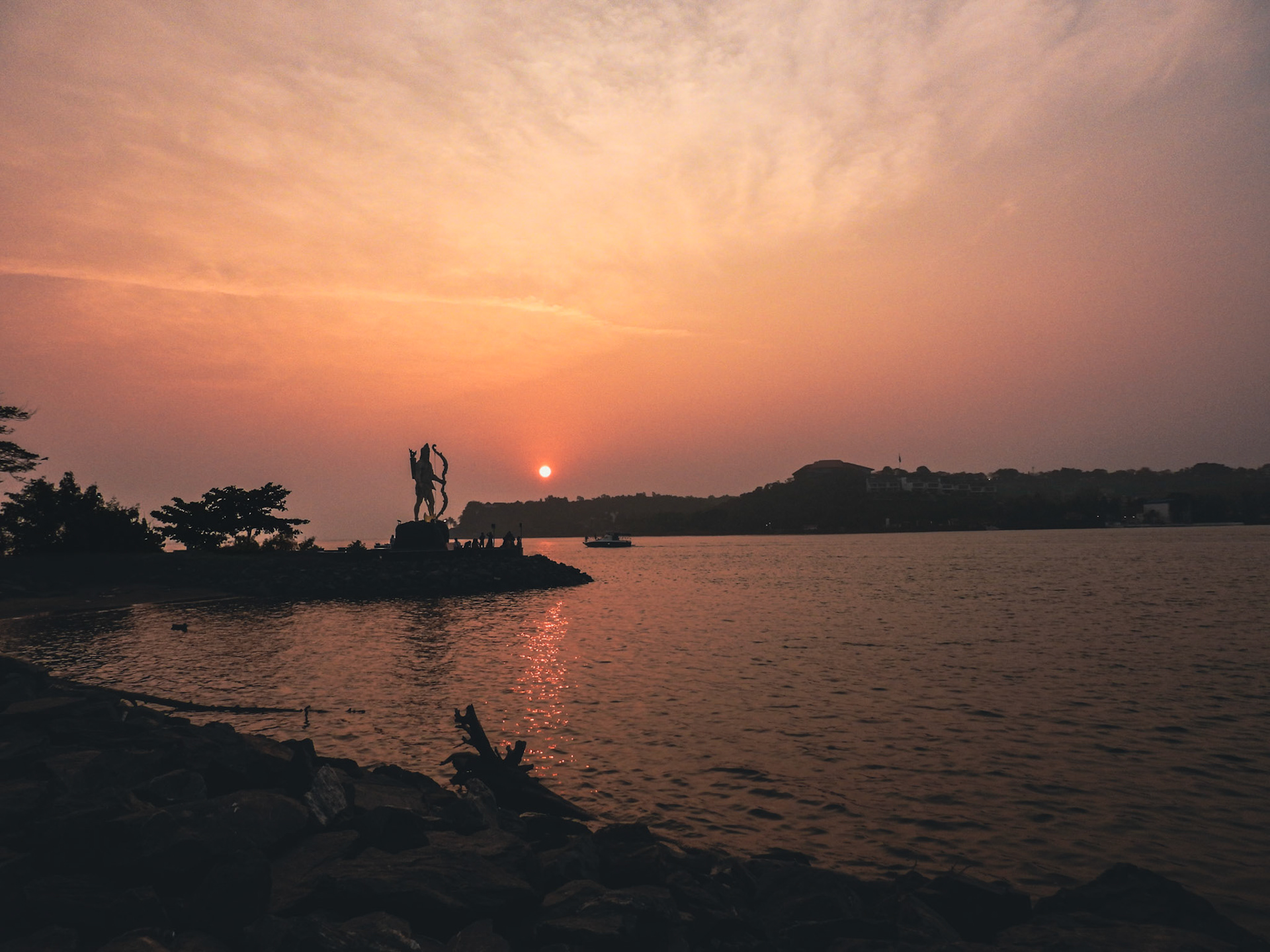 Sunset over the Mandovi river