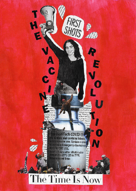 The Vaccine Revolution, 2021. Scan of mixed media collage.