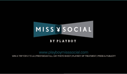 Playboy Miss Social - Voter Promo Cards Back