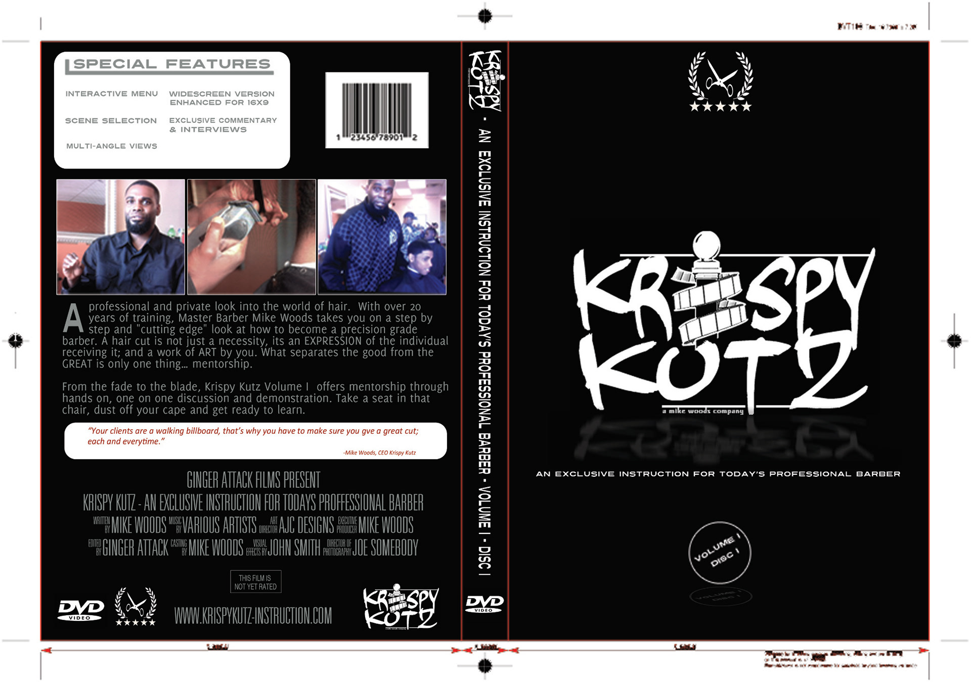 DVD Cover/Sleeve layout - Local Barber Tutorial Video 