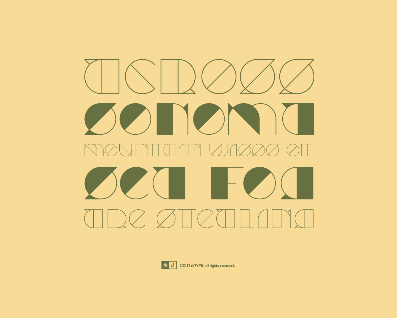 geometric deco-inspired font design