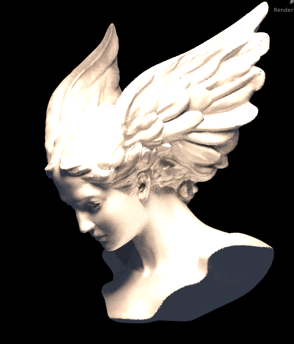 3d render in SideFX Houdini working with an AI to 3D workflow and KarmaXPU and KarmaCPU render engines in SideFX Houdini's solaris render suite