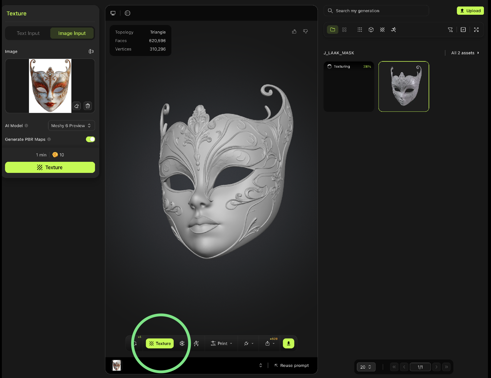 technical image of the step by step process of using AI generated images into 3D renders using SideFX houdini and blender3D appropriate fbx format