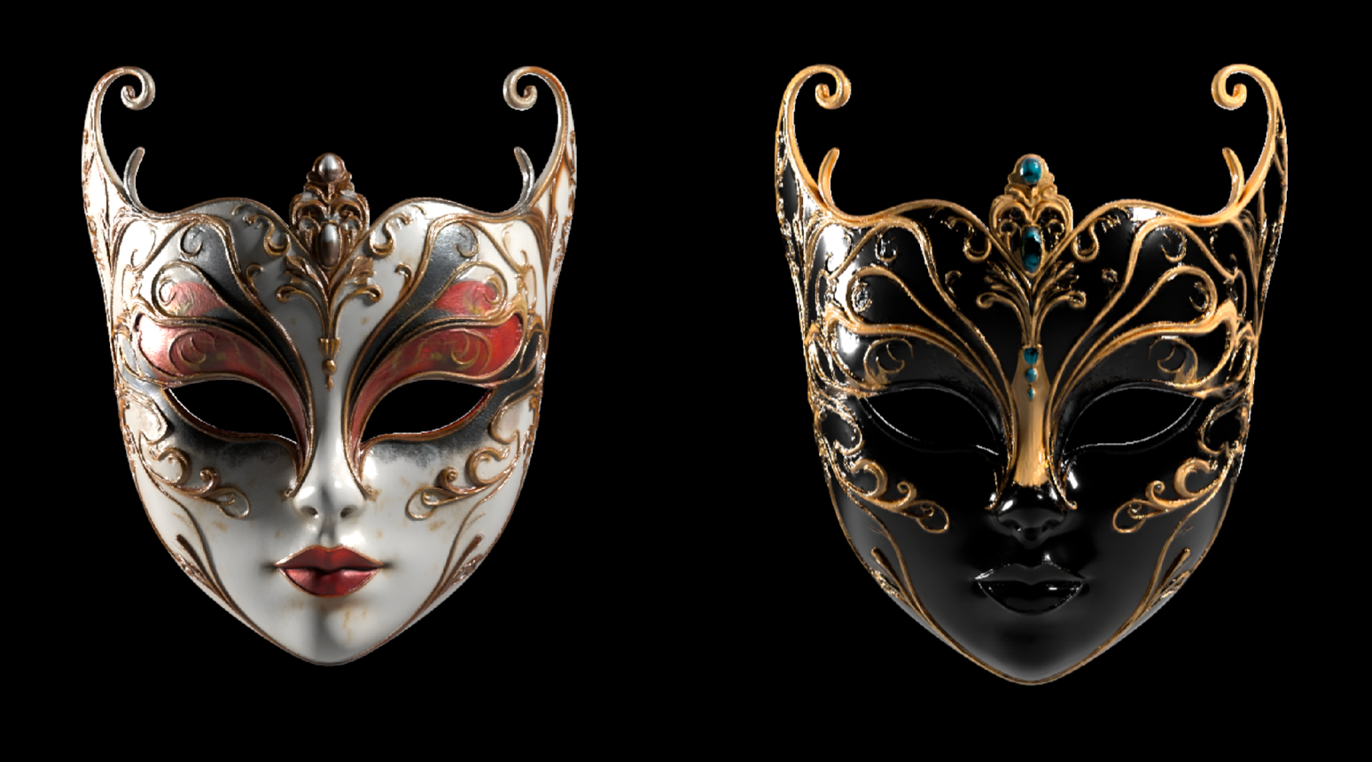 Results of AI Generated 3D meshes imported automatically into SideFX Houdini using automated PDG Workflow templates