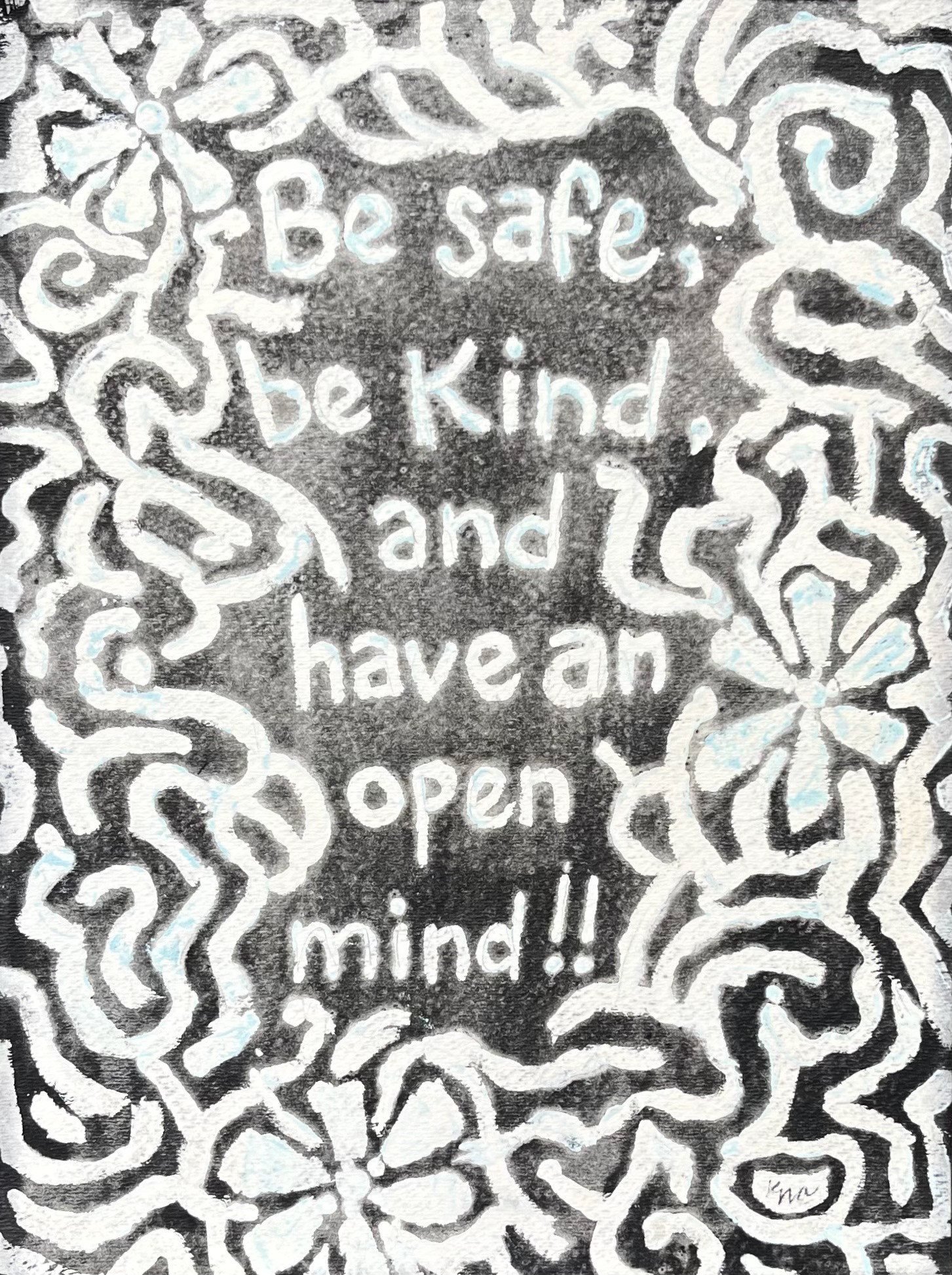 have an open mind. india ink on paper. 2024