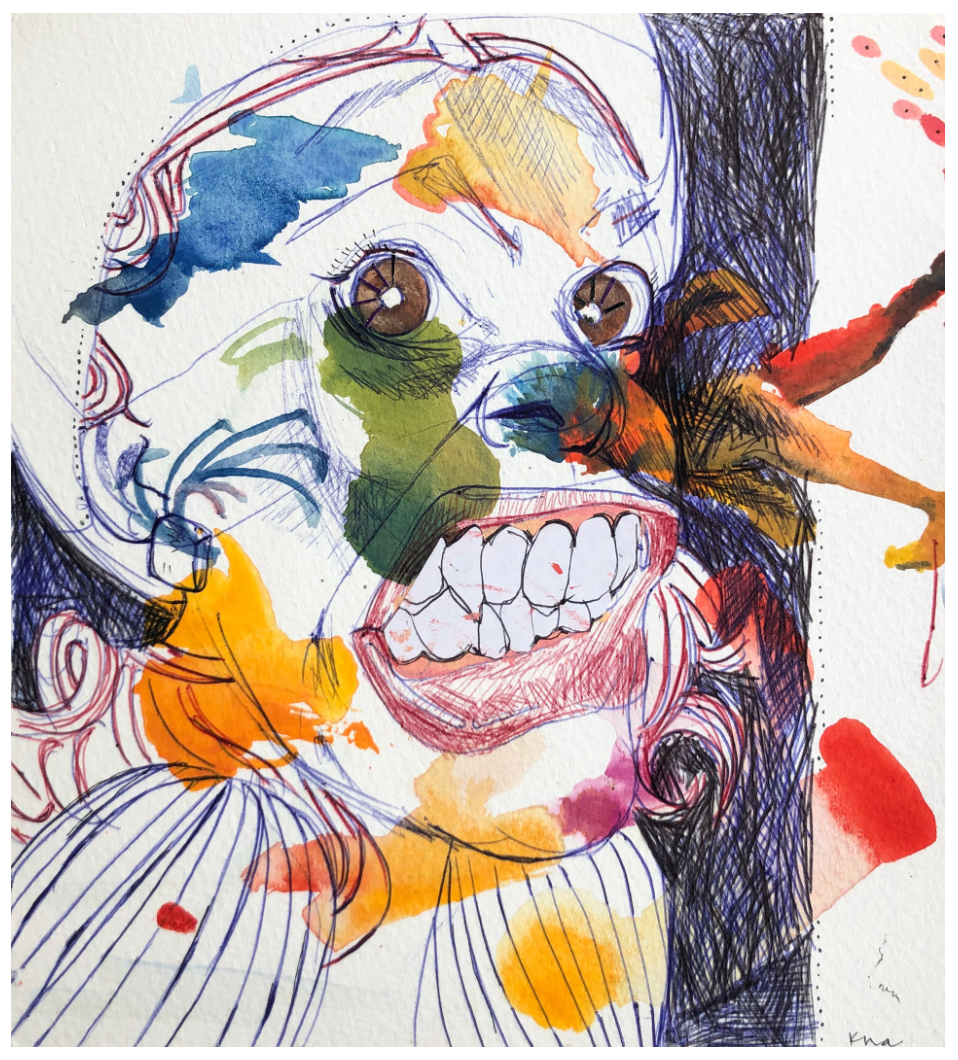 cheese! pen and watercolor, 2018